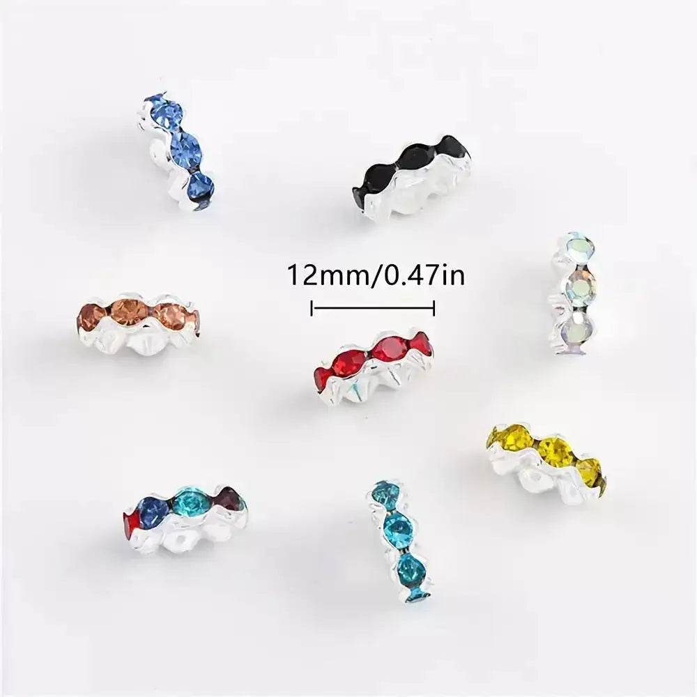 FS10252-12mm Wave Spacers Fit For Beadable Pens Jewelry Making -Zoe DIY Wholesale