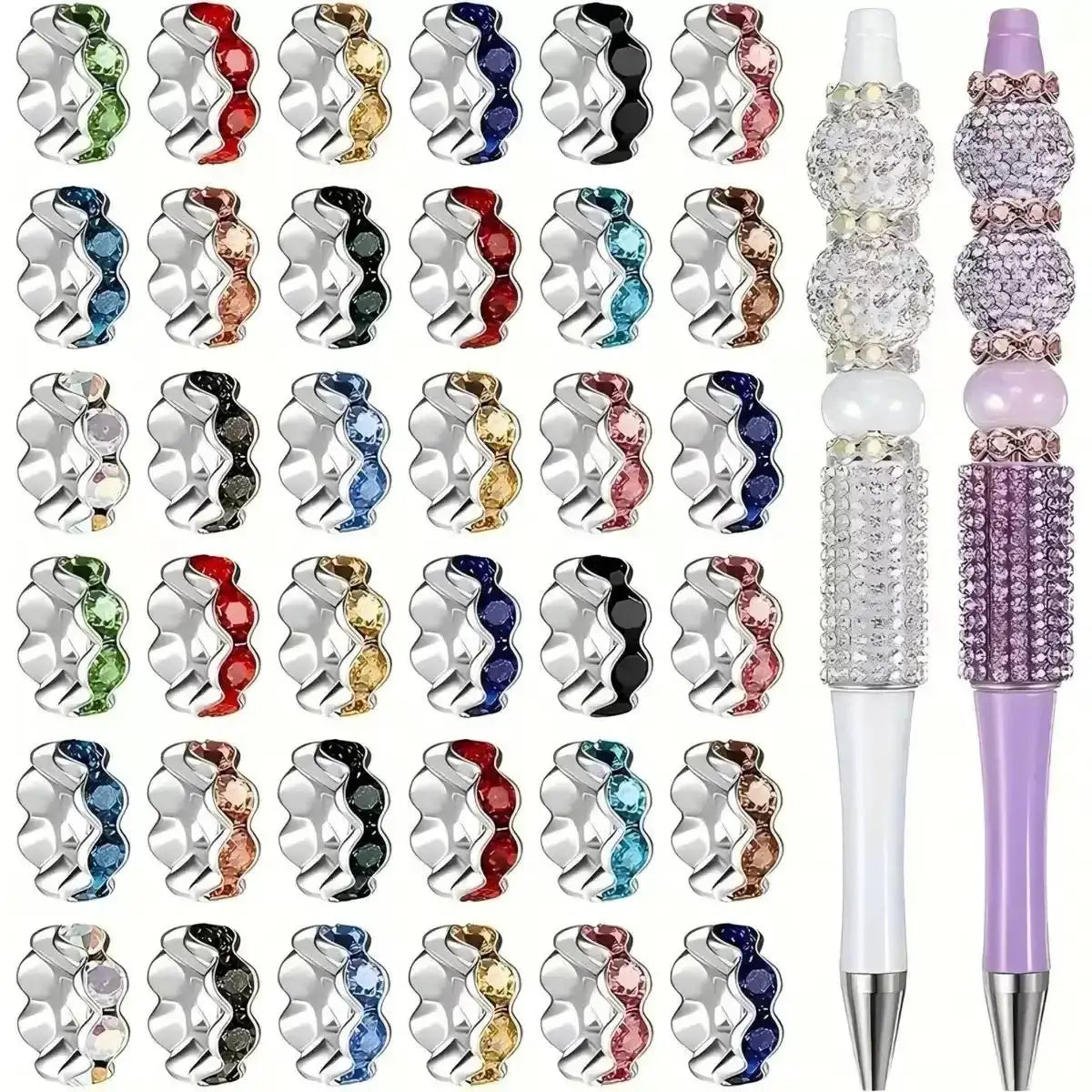FS10252-12mm Wave Spacers Fit For Beadable Pens Jewelry Making -Zoe DIY Wholesale