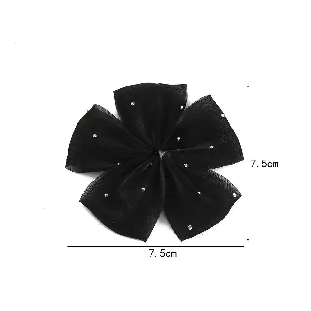 FS10286-Random Mixed Color Fabric Flower Patch For Making Fancy Beads -Zoe DIY Wholesale