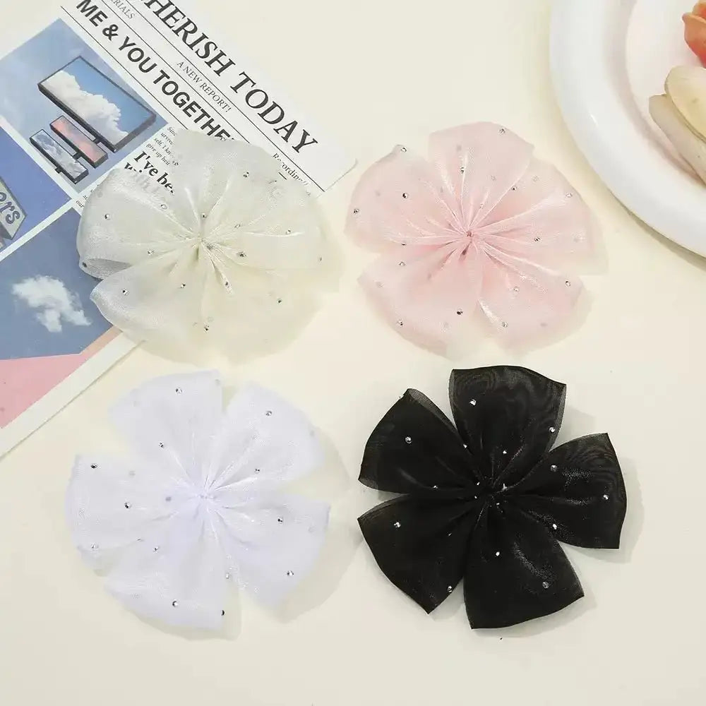 FS10286-Random Mixed Color Fabric Flower Patch For Making Fancy Beads -Zoe DIY Wholesale