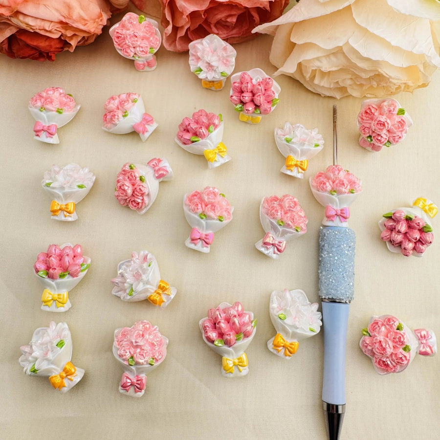FS10362-UV Valentine's Day Bouquet Resin Beads -Zoe DIY Wholesale