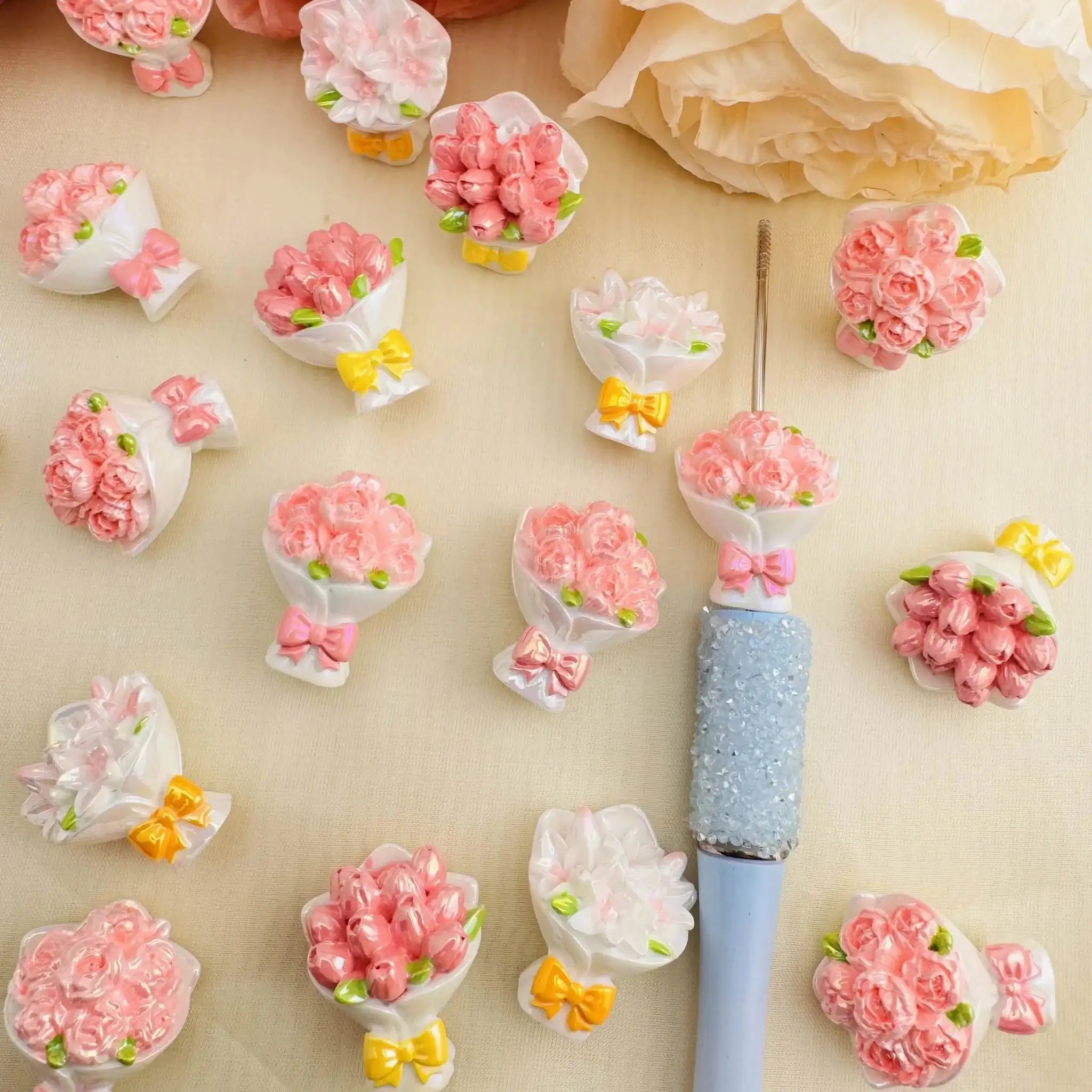 FS10362-UV Valentine's Day Bouquet Resin Beads -Zoe DIY Wholesale