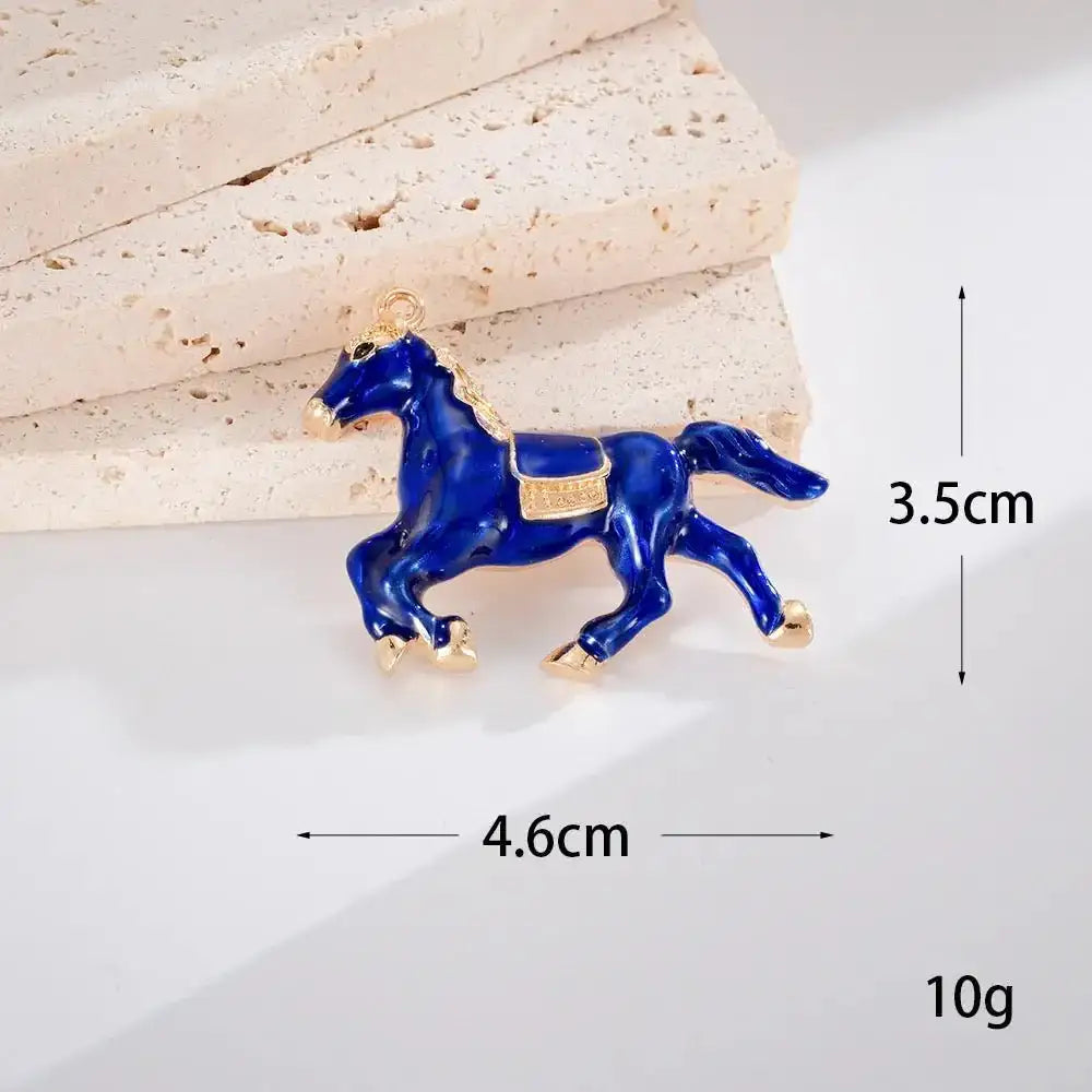 FS10386-4.6×3.5cm Horse Alloy Patch For Making Fancy Beads -Zoe DIY Wholesale