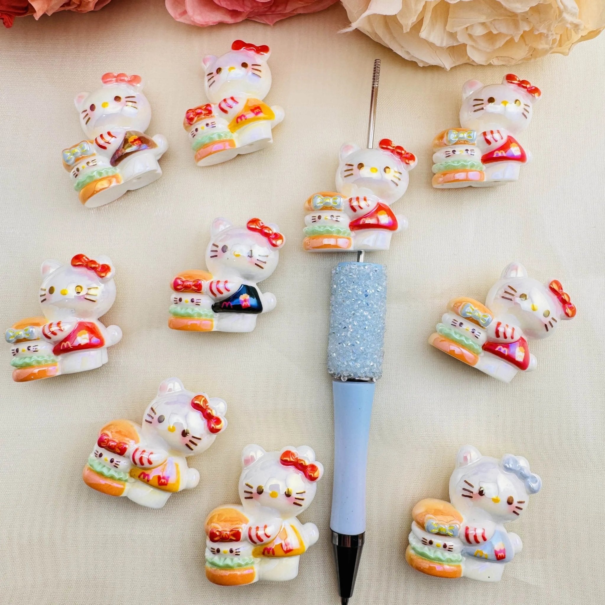FS10393-About 26×28mm HK Hamburger Resin Beads -Zoe DIY Wholesale
