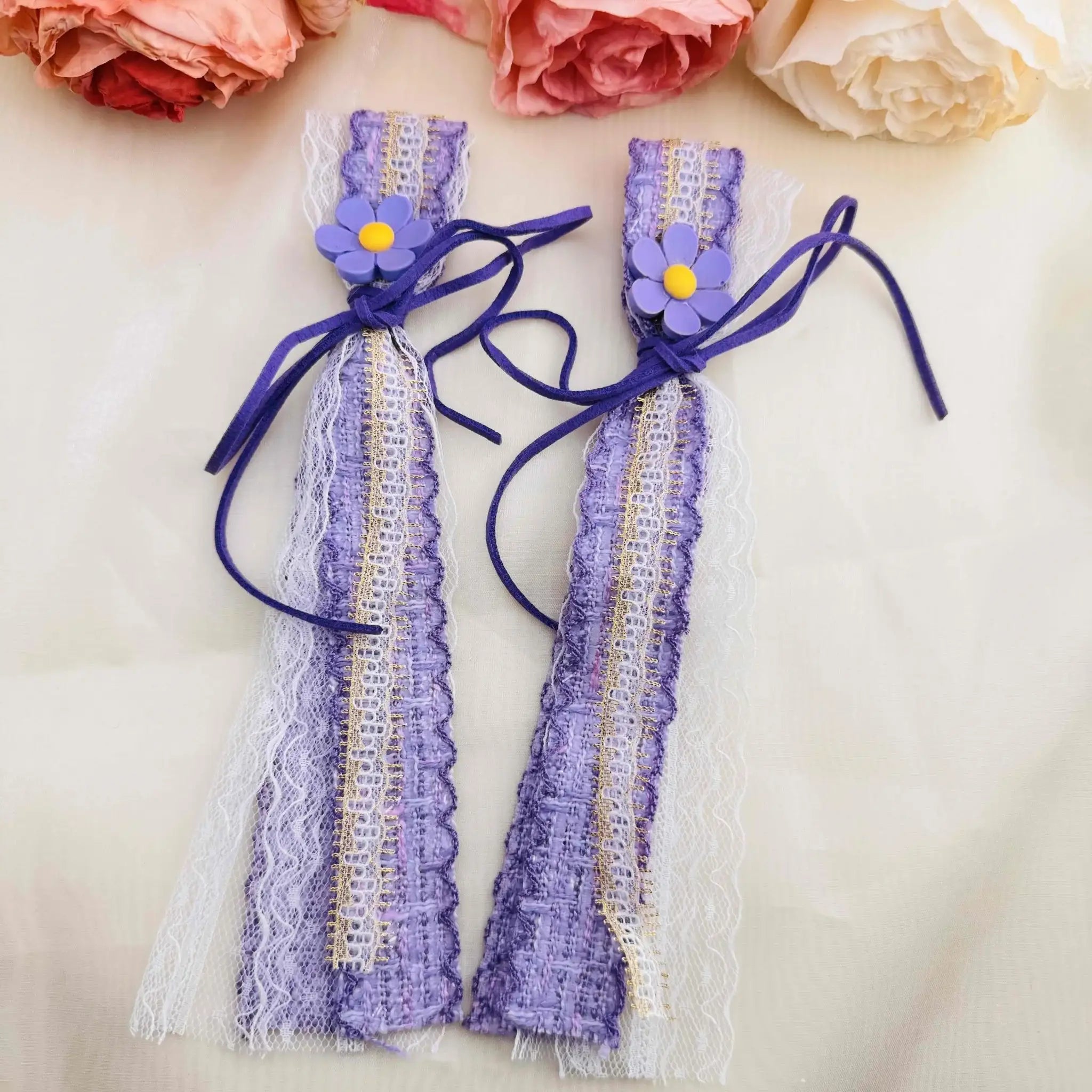 FS10396-Dasiy Miu Style Lace Fabric Rope For Making Keychain -Zoe DIY Wholesale