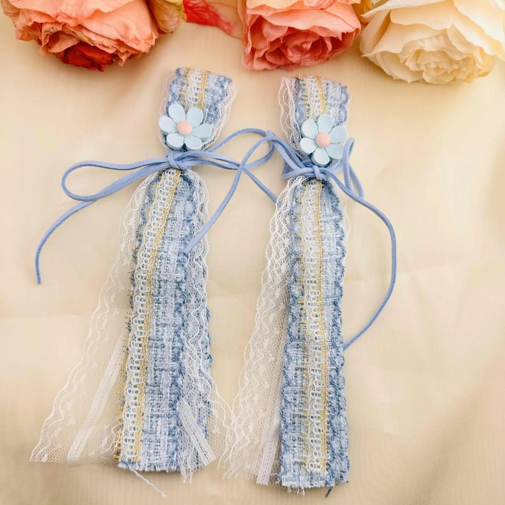 FS10396-Dasiy Miu Style Lace Fabric Rope For Making Keychain -Zoe DIY Wholesale