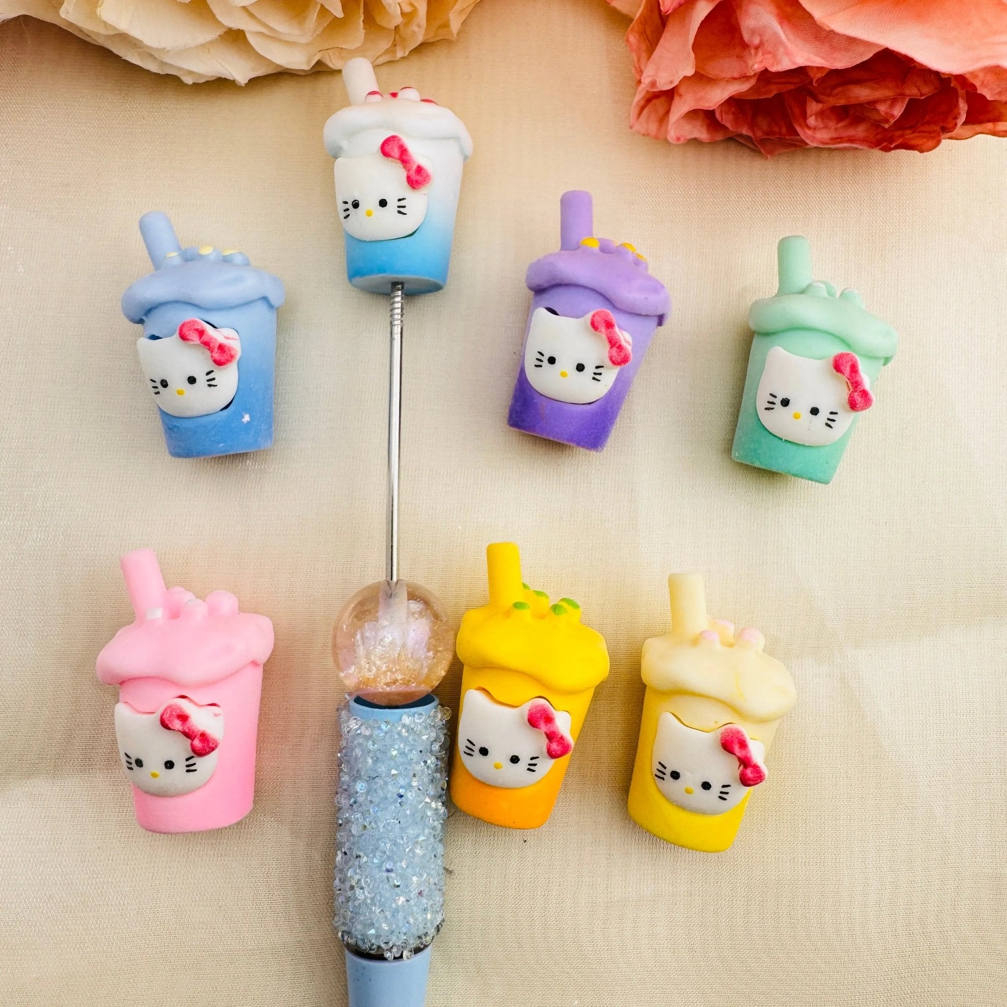 FS10414-Random Mixed Color Resin Pen Topper -Zoe DIY Wholesale