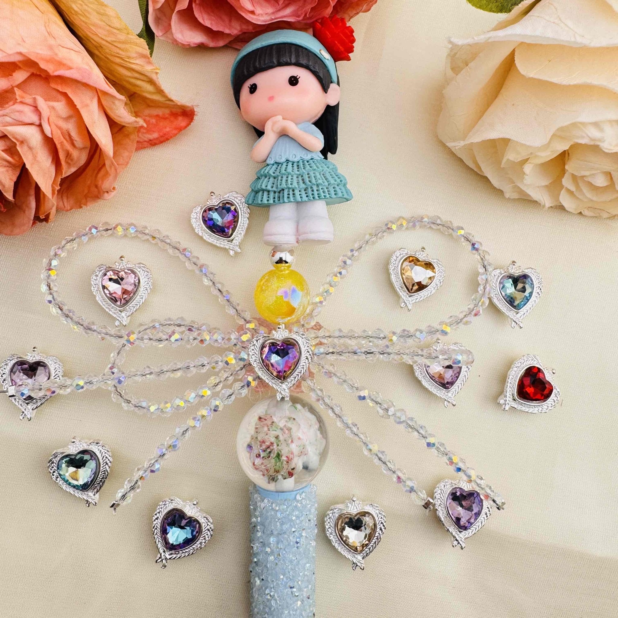 FS10449-About12×14mm Random Mixed Heart beads Alloy Metal Eight Hole Beads -Zoe DIY Wholesale