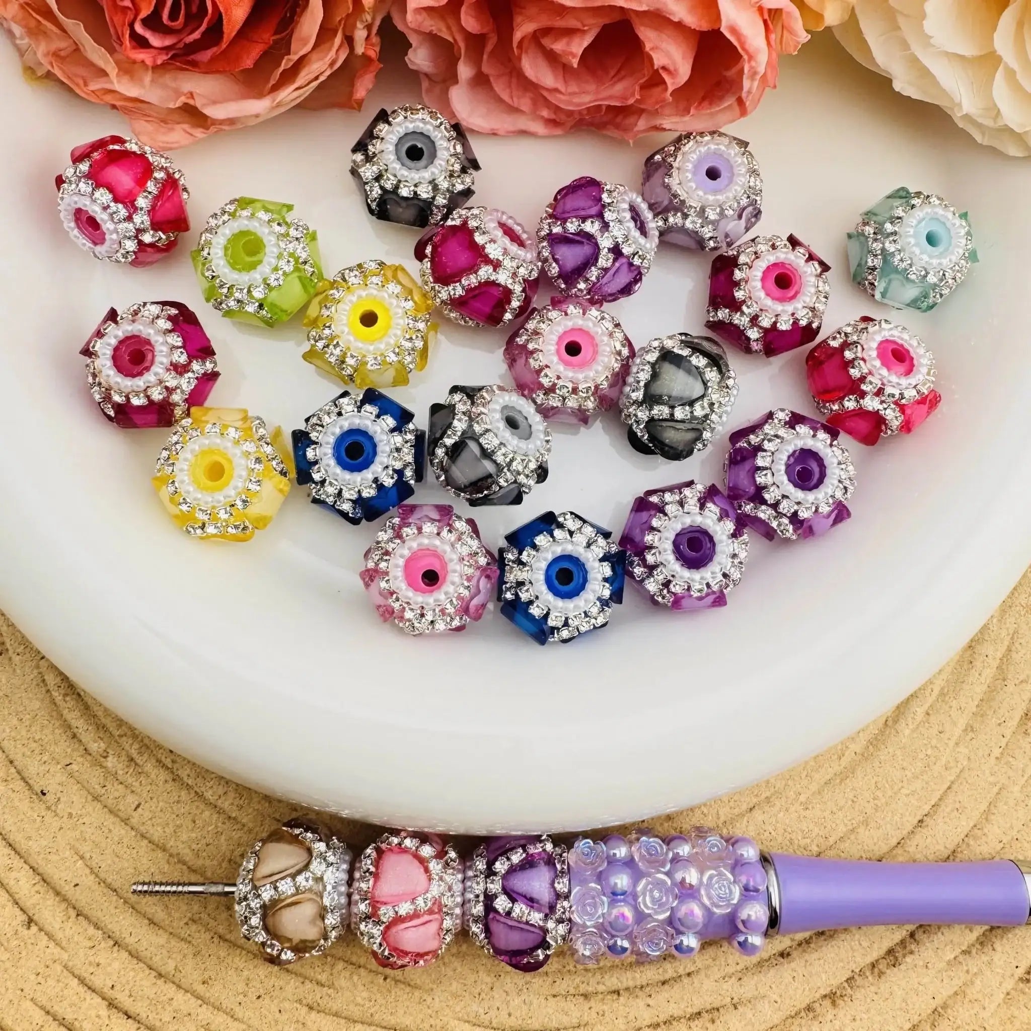 FS10481-16mm Lantern Fancy Beads Fit For Beadable Pens Keychain Jewelry Making -Zoe DIY Wholesale