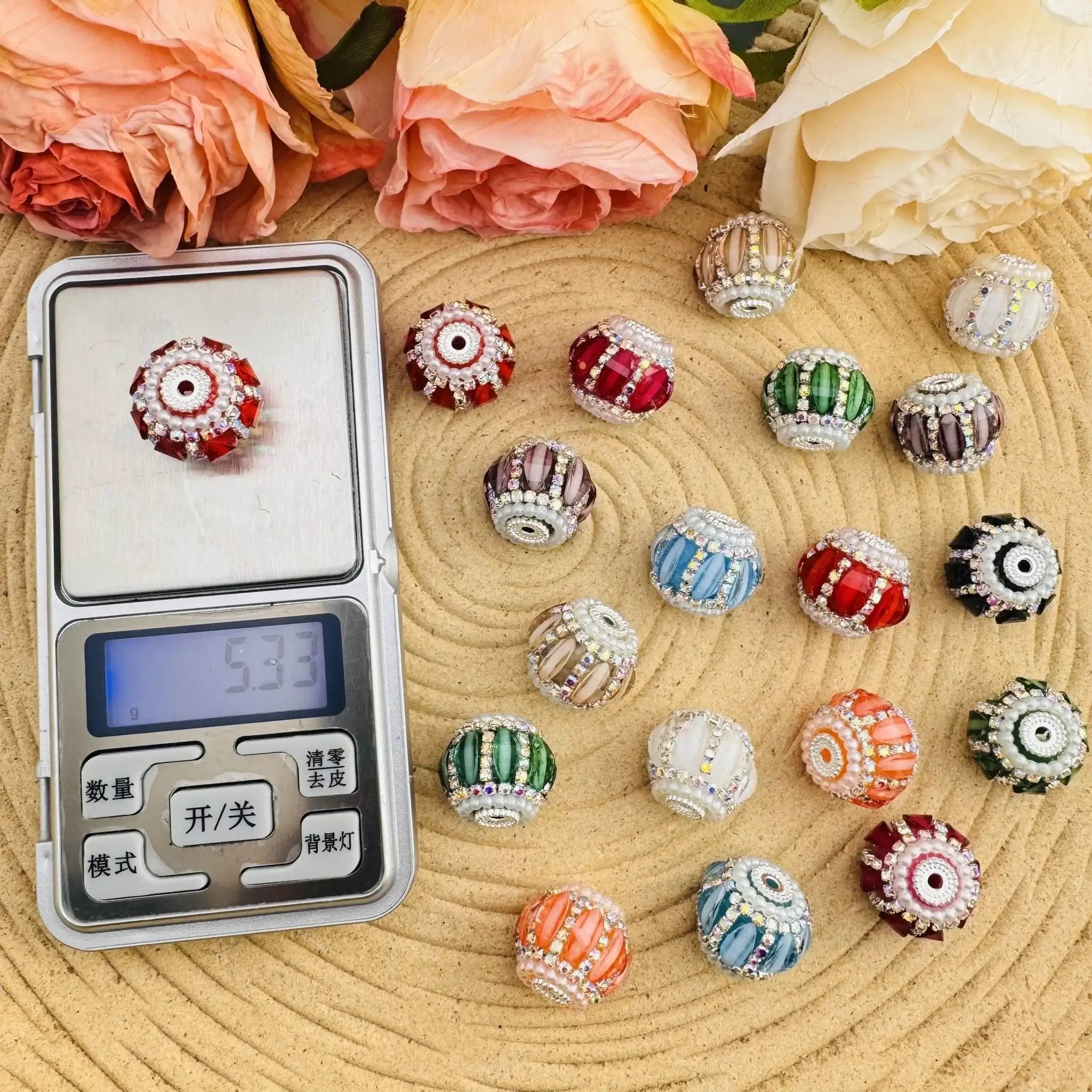 FS10484-18mm Lantern Fancy Beads Fit For Beadable Pens Keychain Jewelry Making -Zoe DIY Wholesale