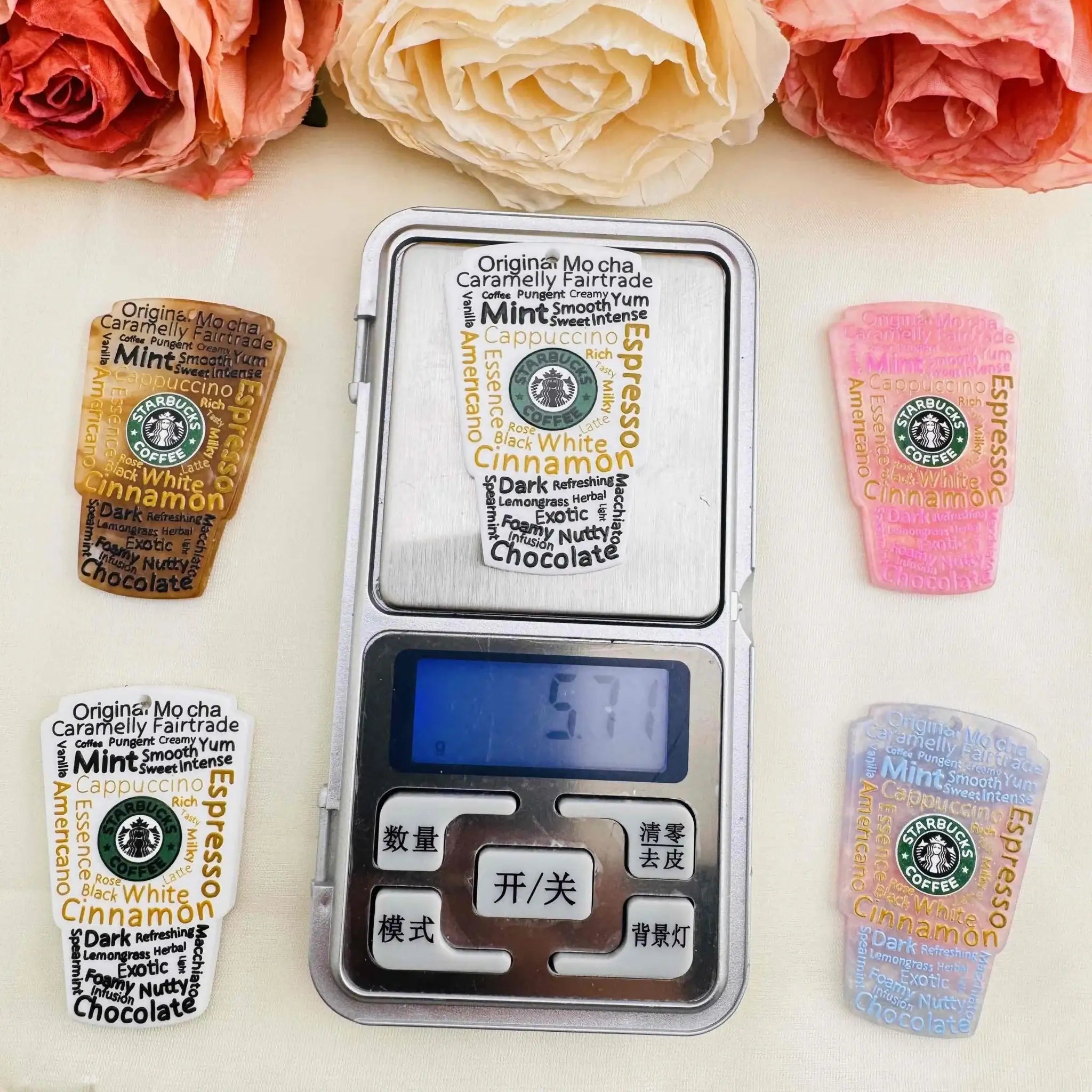 FS10515-Random Mixed Printed Starbucks Charms -Zoe DIY Wholesale