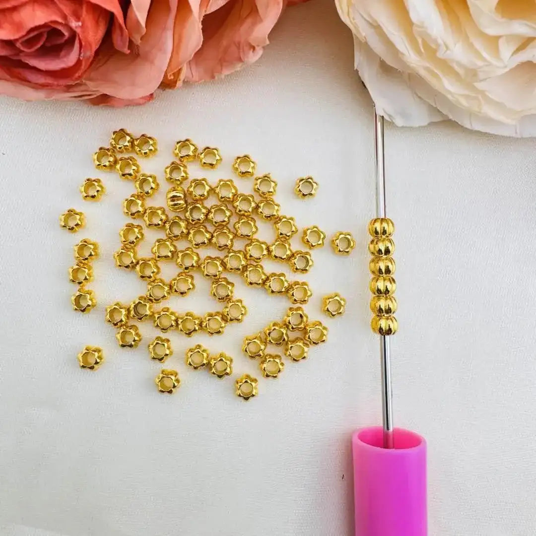 FS10534-4mm Pumpkin Metal Beads Fit Pens -Zoe DIY Wholesale