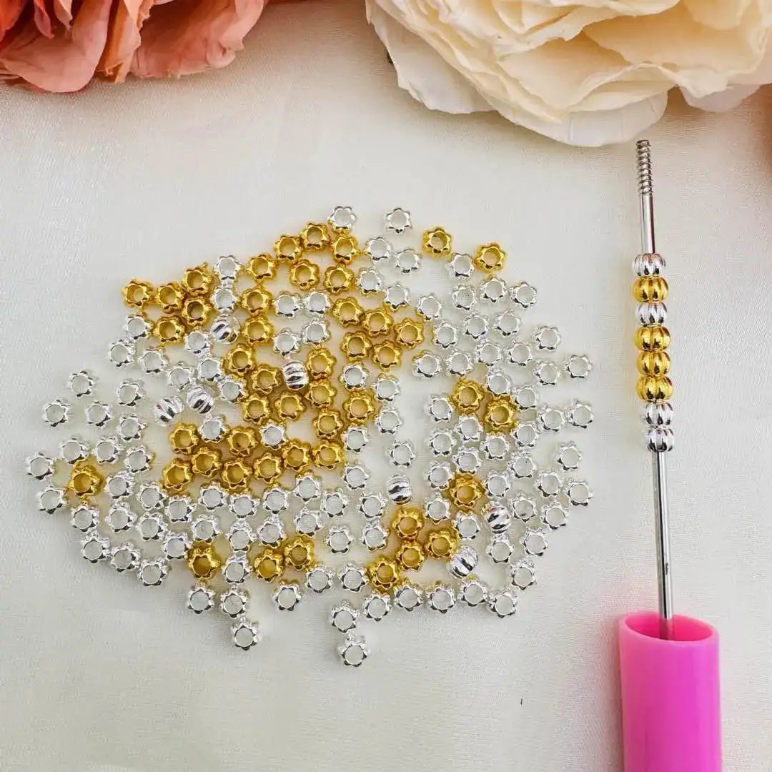 FS10534-4mm Pumpkin Metal Beads Fit Pens -Zoe DIY Wholesale