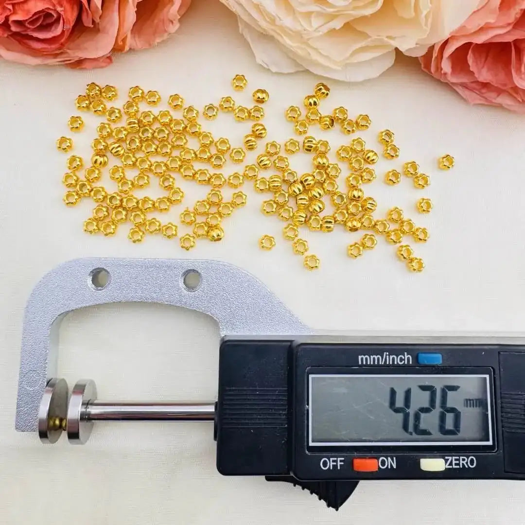 FS10534-4mm Pumpkin Metal Beads Fit Pens -Zoe DIY Wholesale