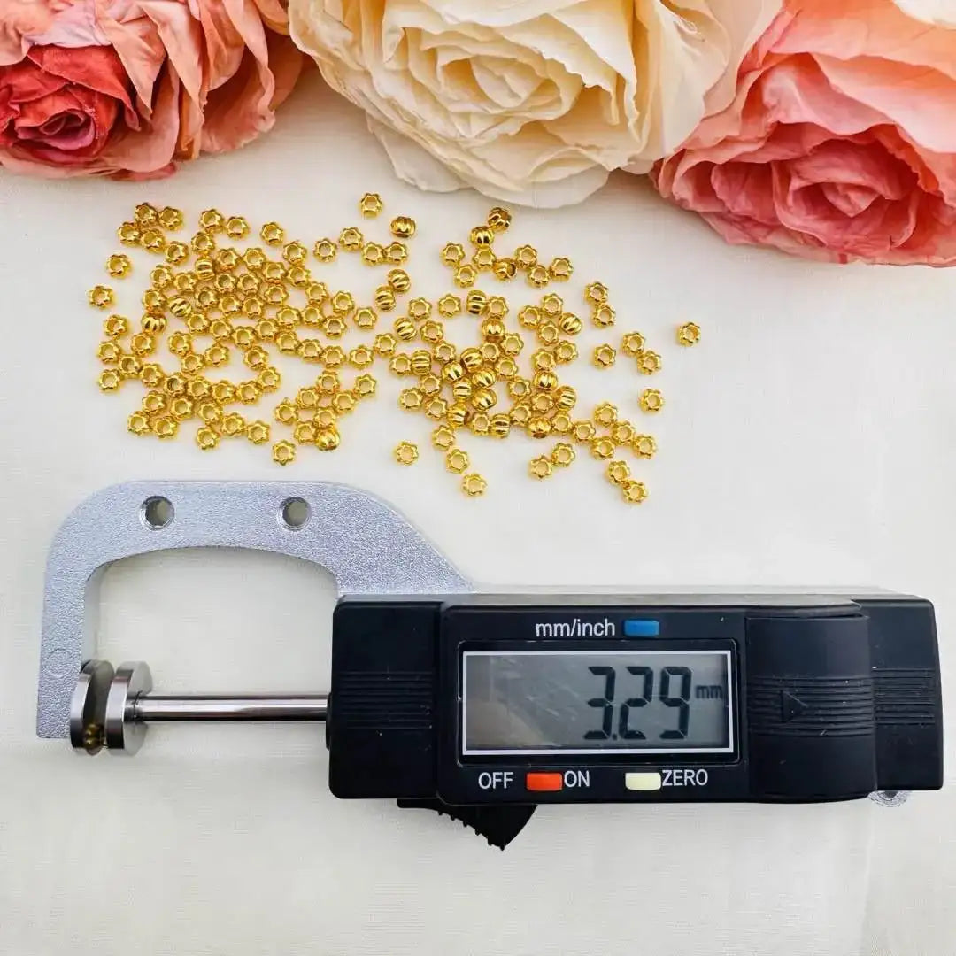FS10534-4mm Pumpkin Metal Beads Fit Pens -Zoe DIY Wholesale