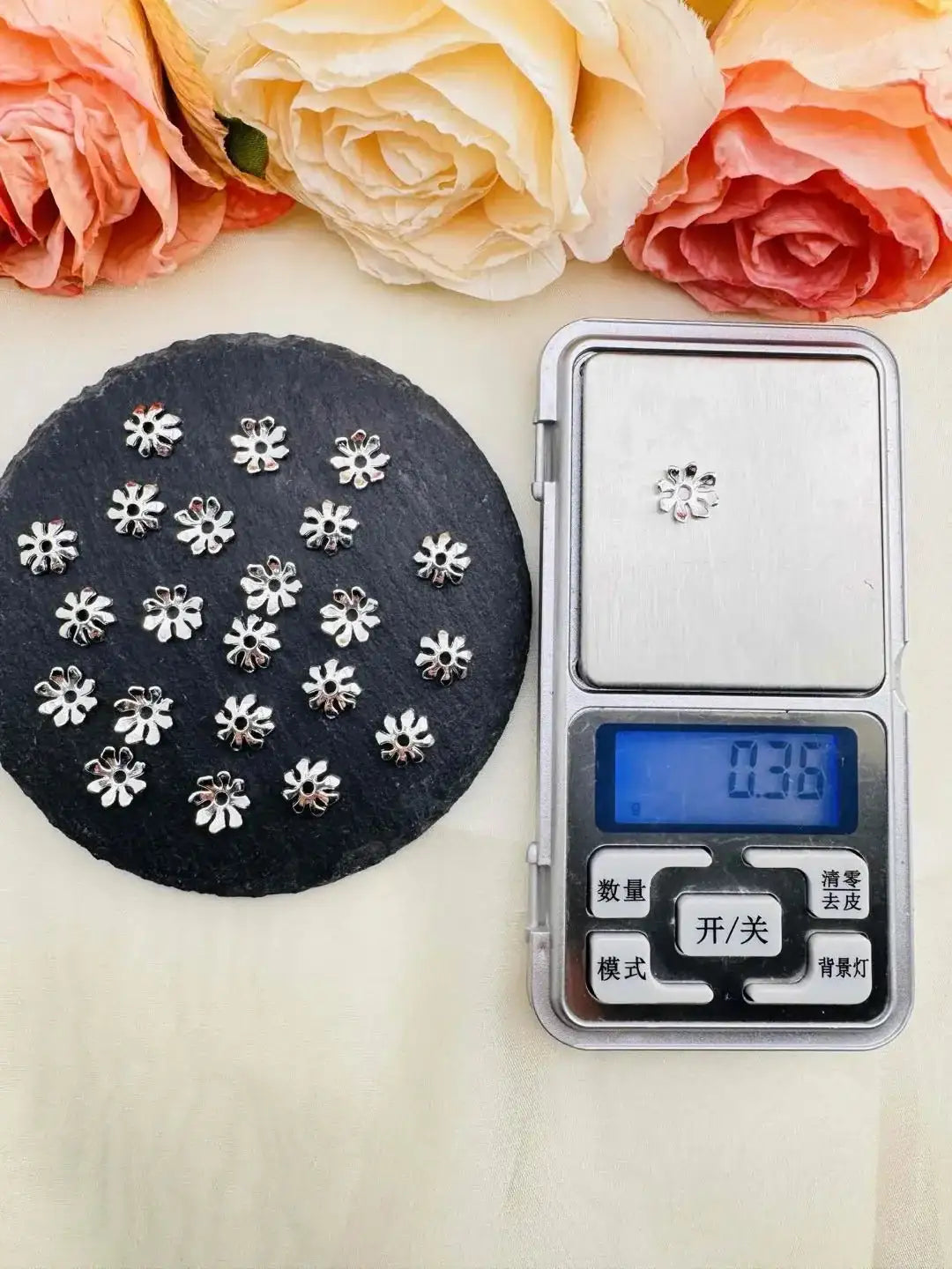 FS10536-12mm Flower Metal Spacer -Zoe DIY Wholesale