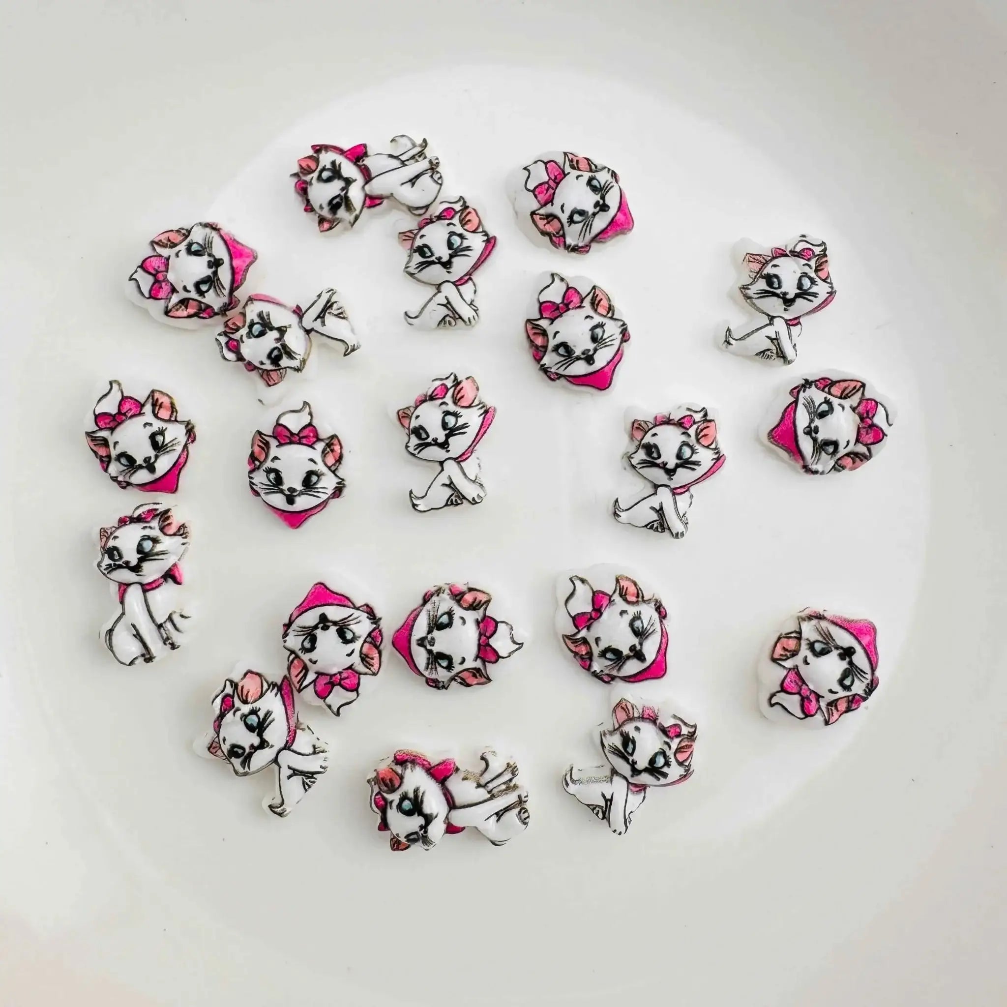 FS10545-Random Mixed Marry Cat Nail Charms For Making Fancy Beads Or Fancy Beadable Pens -Zoe DIY Wholesale