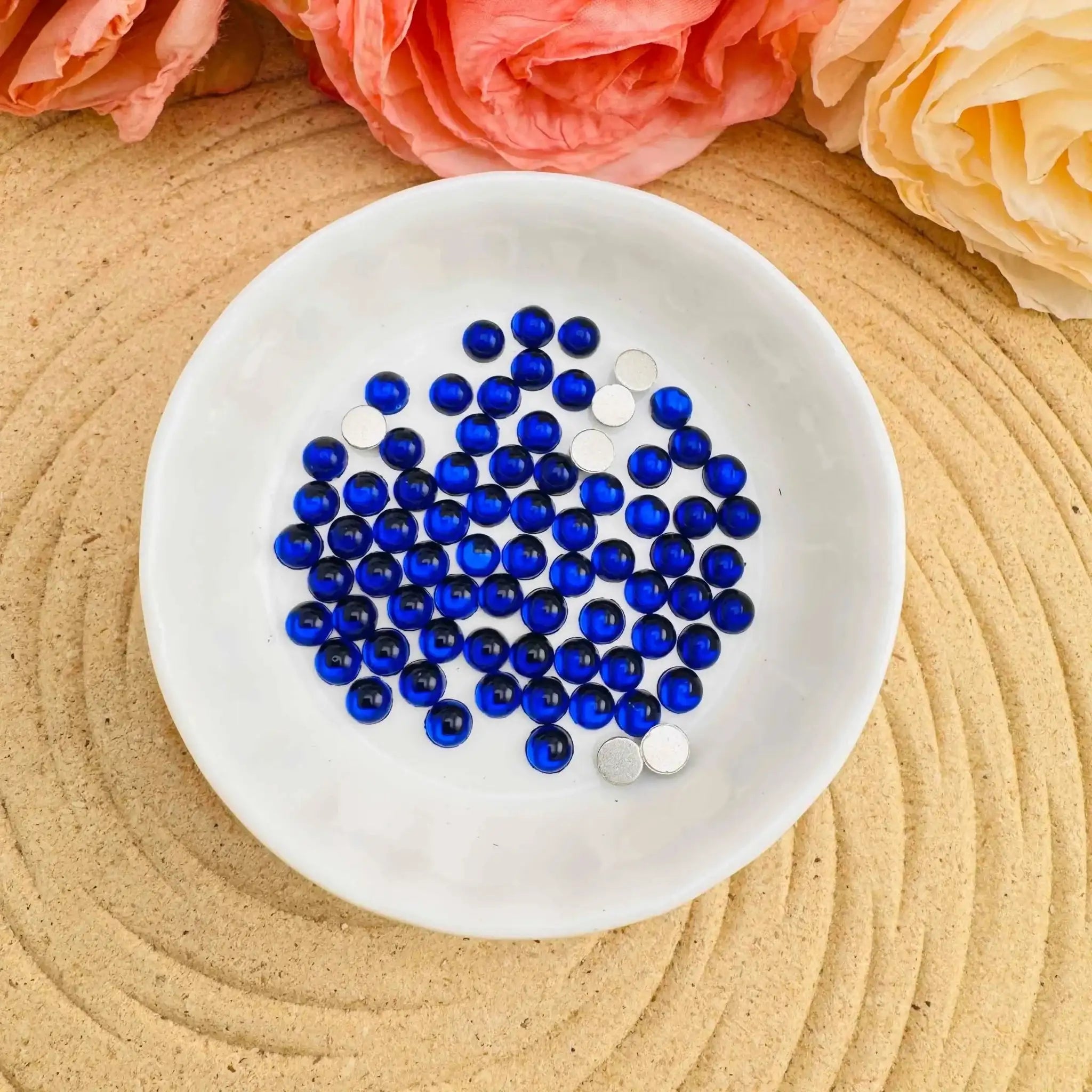 FS10570-5mm Semicircle Crystal Glass Nail Charms For Making Fancy Beads Or Fancy Pens -Zoe DIY Wholesale