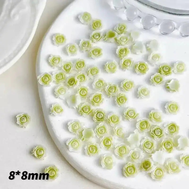 FS1060-6MM Pearl Looking Rose Charms珠光小玫瑰 -Zoe DIY Wholesale