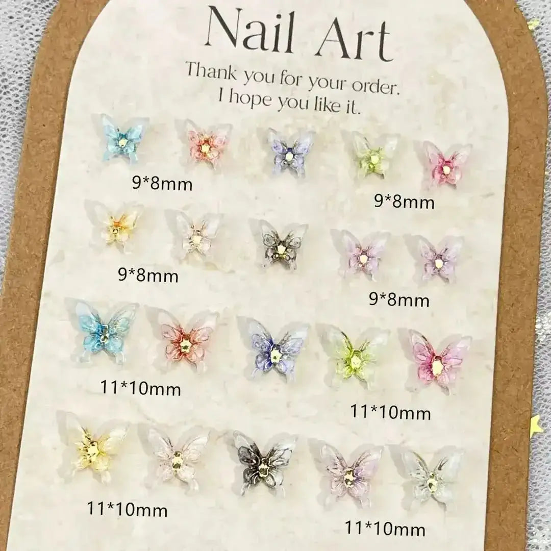 FS10609-10×11mm Mixed Butterfly Nail Charms -Zoe DIY Wholesale