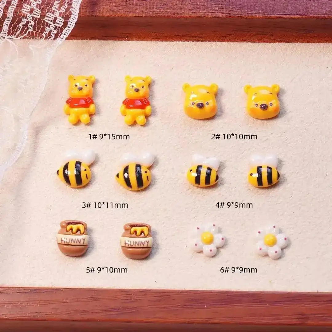 FS10632-Mixed Winne Poosh Nail Charms -Zoe DIY Wholesale