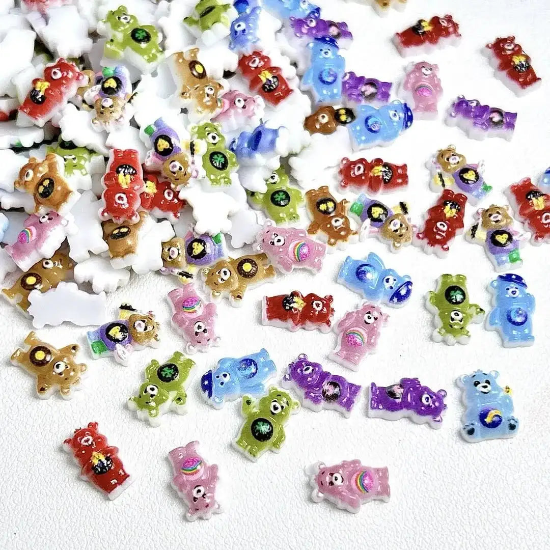 FS10634-Mixed Care Bear Nail Charms -Zoe DIY Wholesale