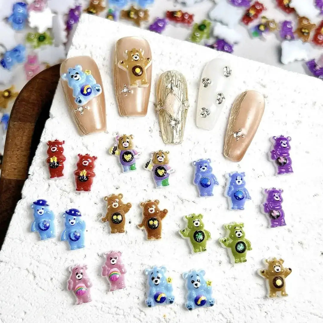FS10634-Mixed Care Bear Nail Charms -Zoe DIY Wholesale