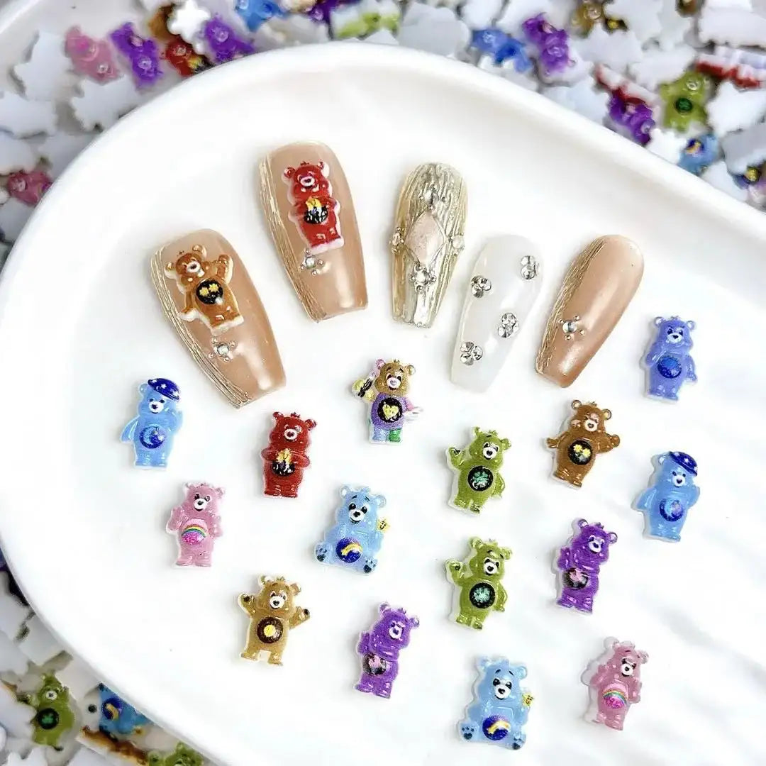 FS10634-Mixed Care Bear Nail Charms -Zoe DIY Wholesale