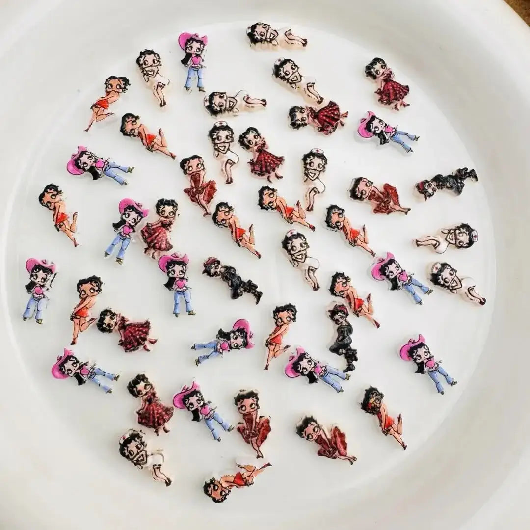 FS10637-Mixed Betty Boop Nail Charms -Zoe DIY Wholesale