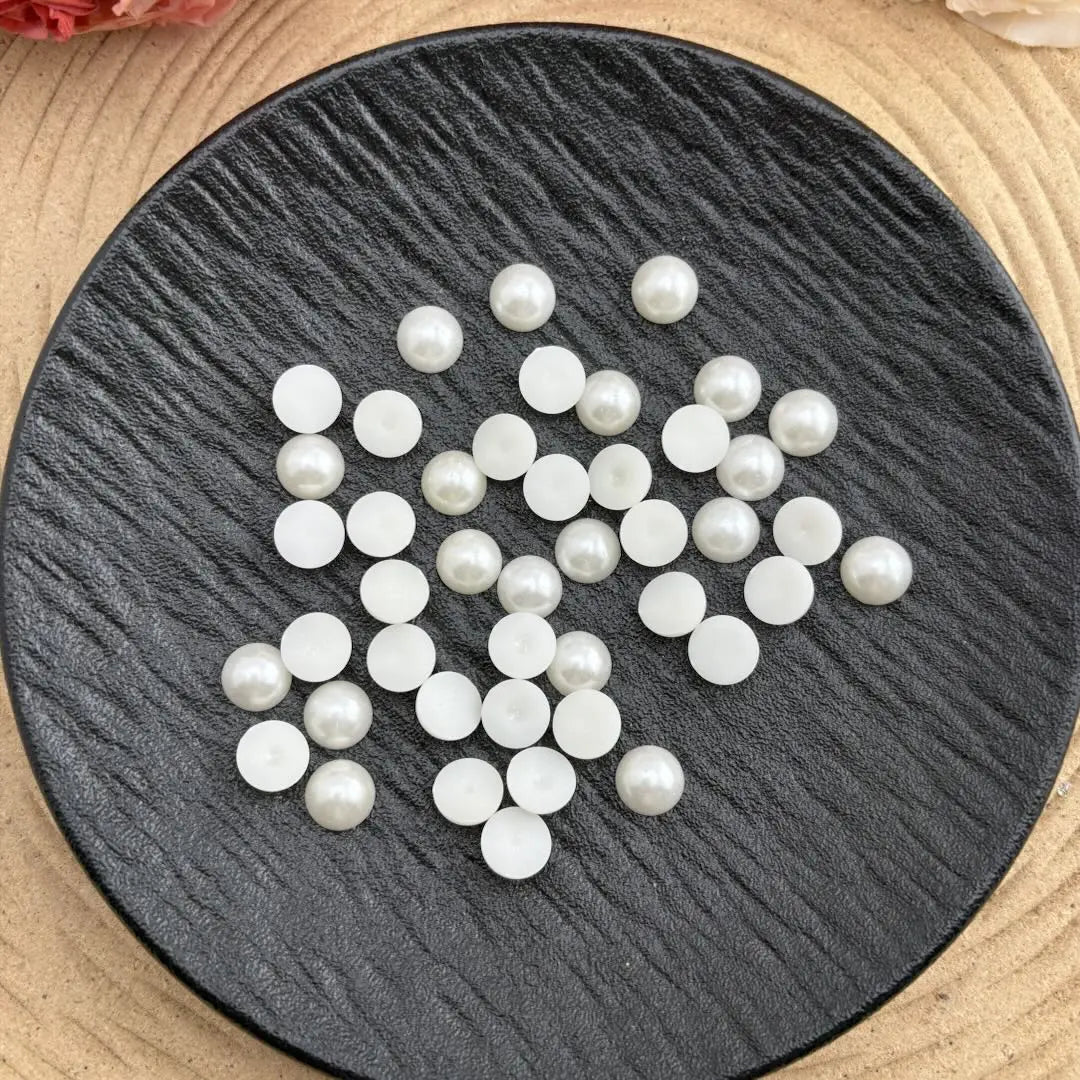 FS10638-10MM Semicircle Imitation Pearl (No Hole) -Zoe DIY Wholesale