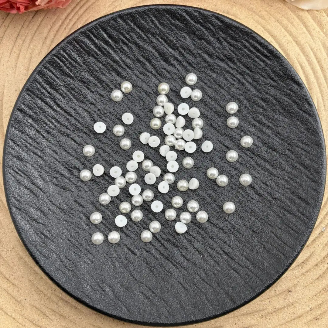FS10640-6MM Semicircle Imitation Pearl (No Hole) -Zoe DIY Wholesale