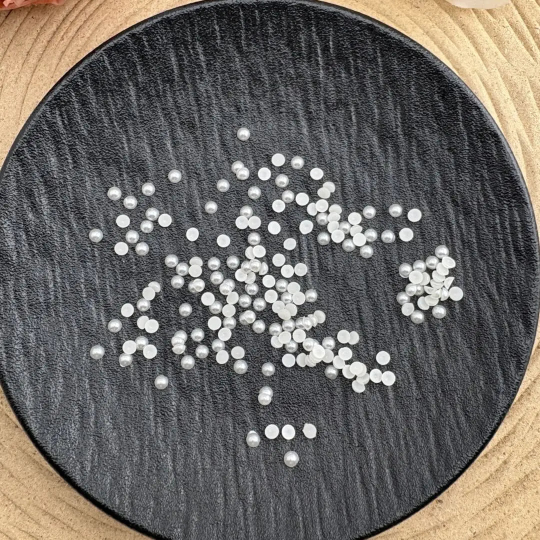 FS10641-4MM Semicircle Imitation Pearl (No Hole) -Zoe DIY Wholesale