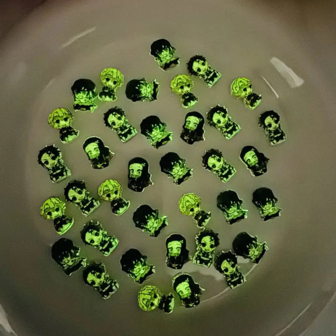 FS10649-Luminous Mixed Demon Slayer Nail Charms -Zoe DIY Wholesale