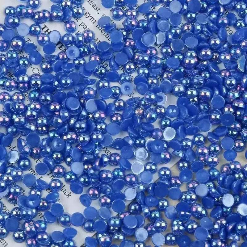 FS10658-4mm UV Semicircle Pearl Nail Charms For Making Fancy Beads Or Fancy Beadable Pens -Zoe DIY Wholesale
