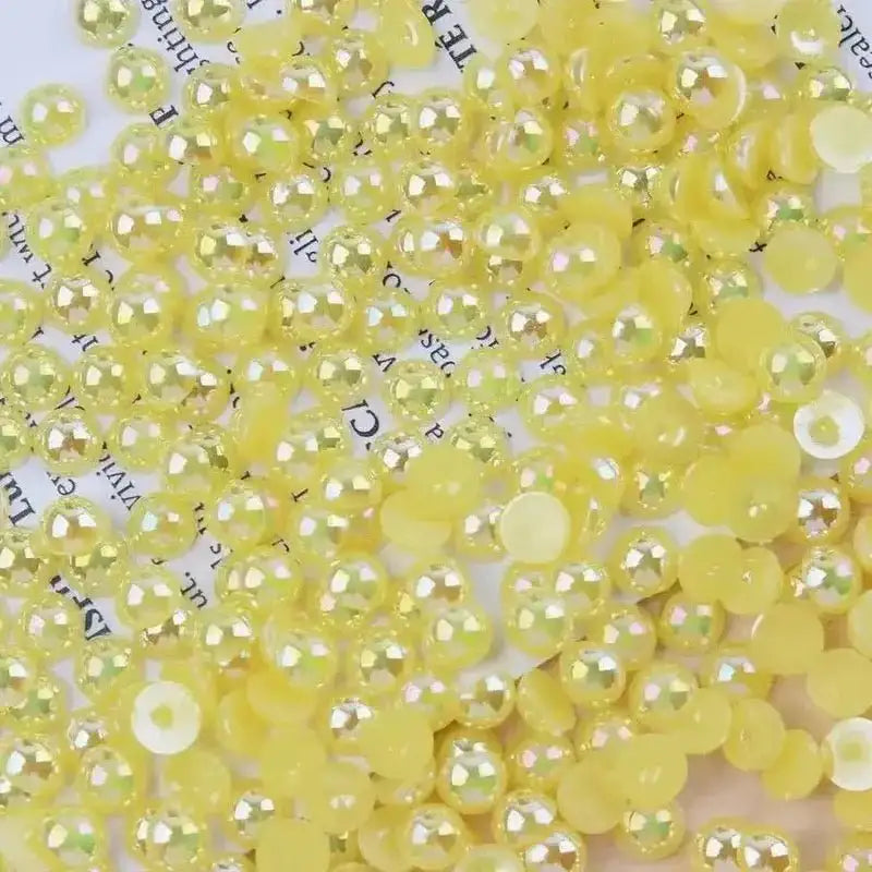 FS10658-4mm UV Semicircle Pearl Nail Charms For Making Fancy Beads Or Fancy Beadable Pens -Zoe DIY Wholesale