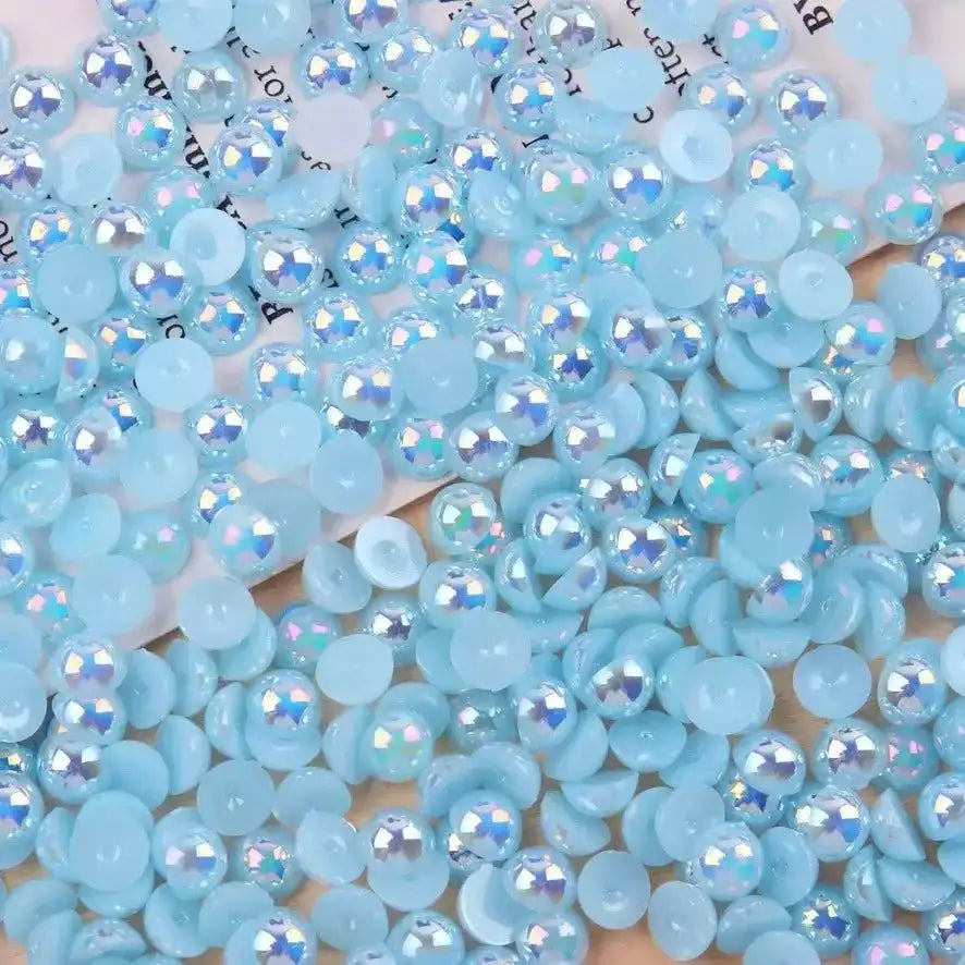 FS10658-4mm UV Semicircle Pearl Nail Charms For Making Fancy Beads Or Fancy Beadable Pens -Zoe DIY Wholesale