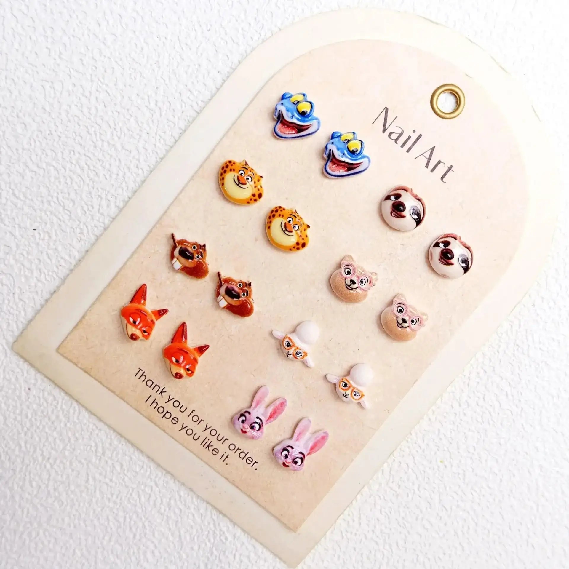 FS10702-Mixed Zootopia Nail Charms -Zoe DIY Wholesale