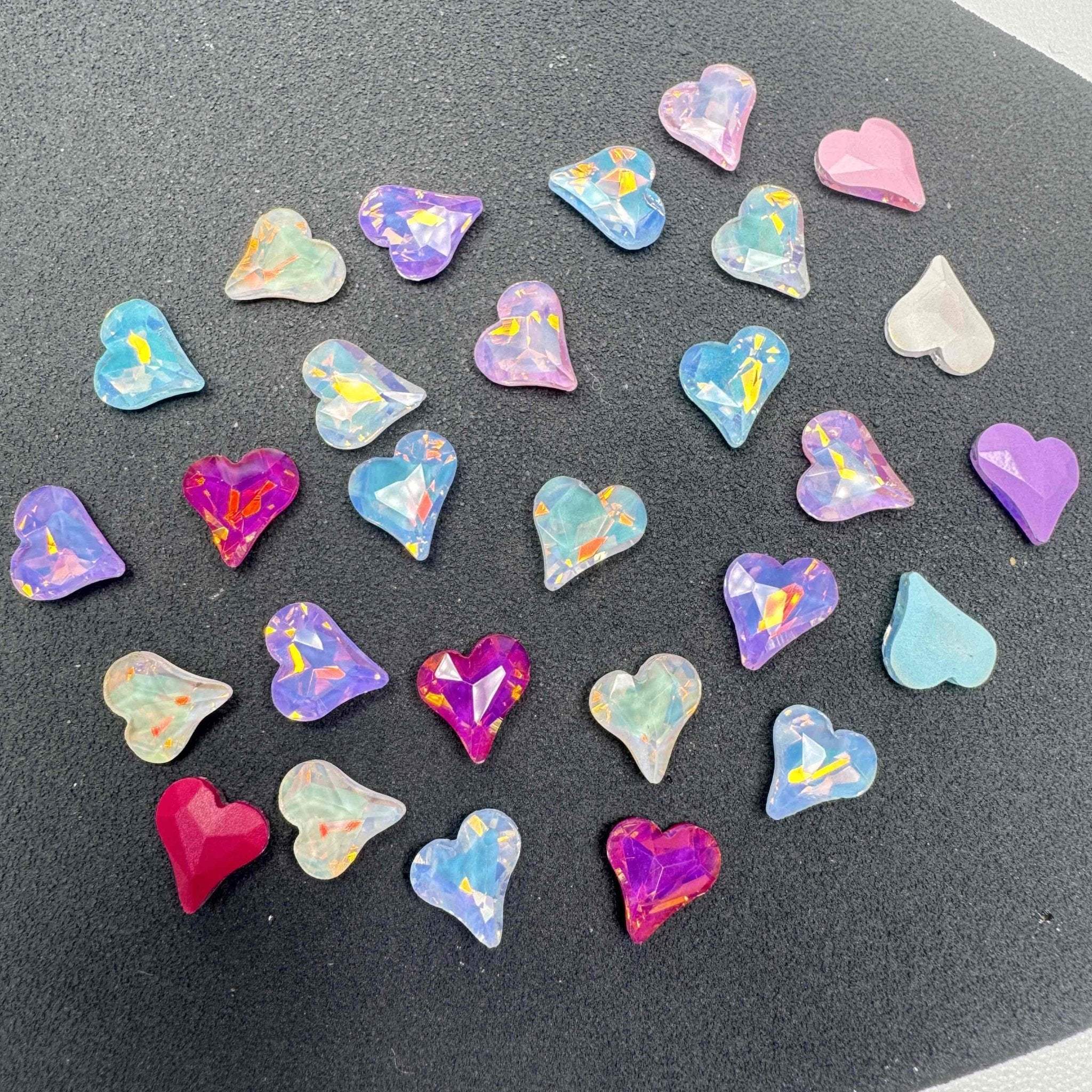 FS10706-8×9mm Mocha Color Heart Shape Crystal Nail Charms For Making Fancy Beads Or Fancy Beadable Pens -Zoe DIY Wholesale