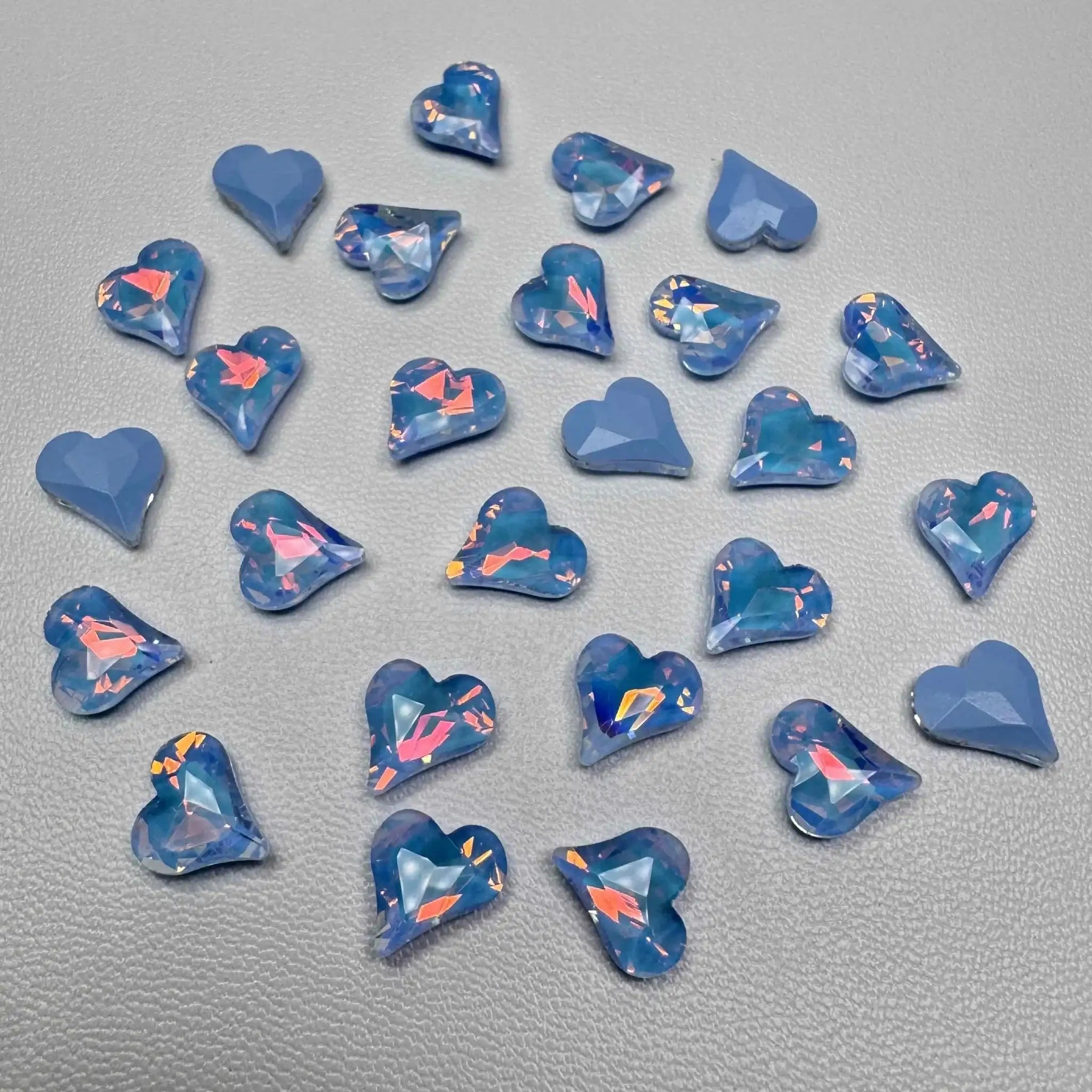 FS10706-8×9mm Mocha Color Heart Shape Crystal Nail Charms For Making Fancy Beads Or Fancy Beadable Pens -Zoe DIY Wholesale