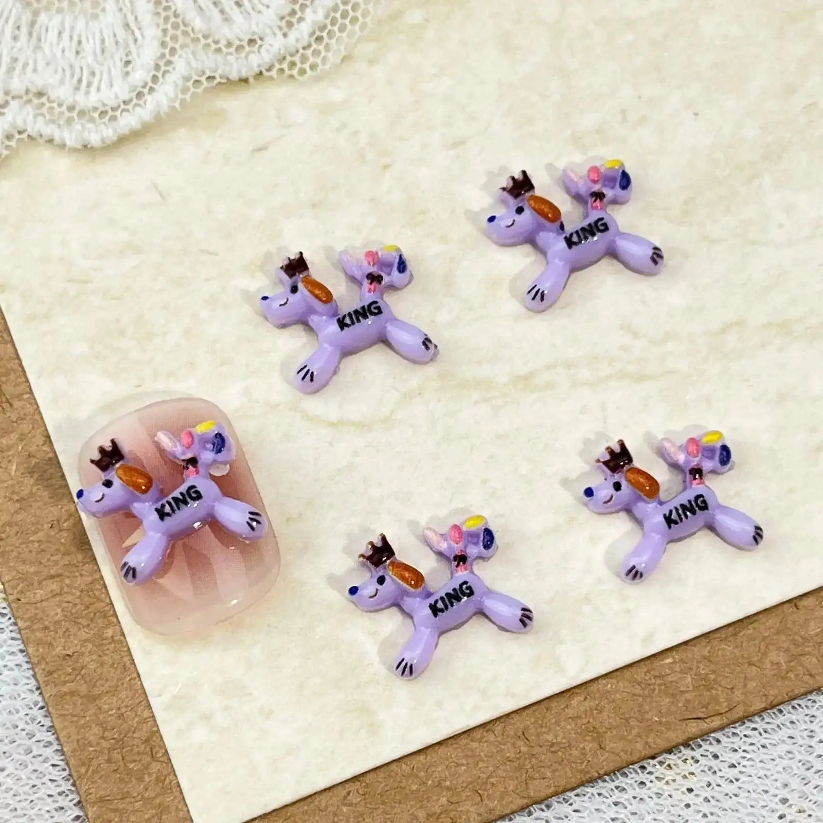 FS10764-Mixed King dog Nail Charms -Zoe DIY Wholesale