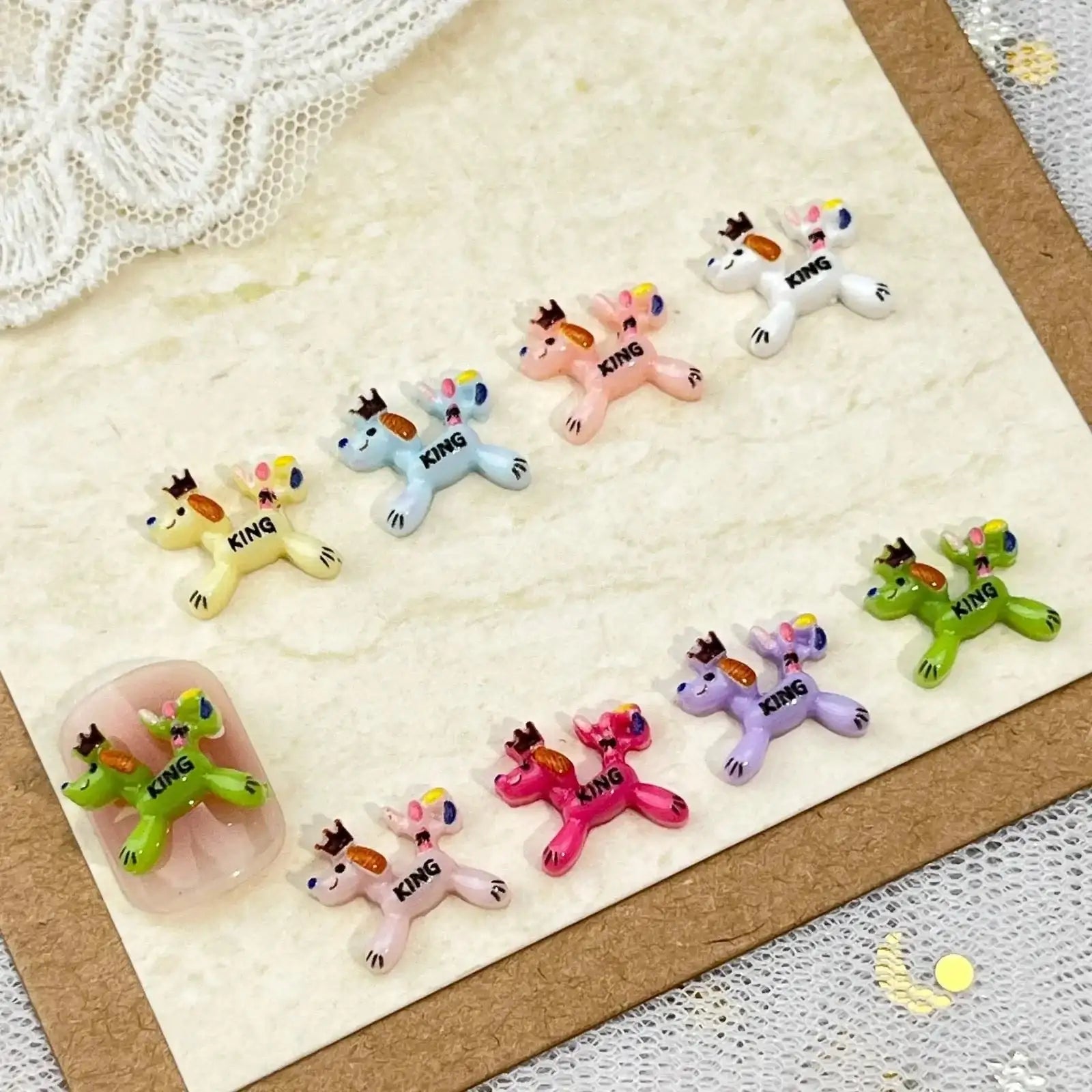 FS10764-Mixed King dog Nail Charms -Zoe DIY Wholesale