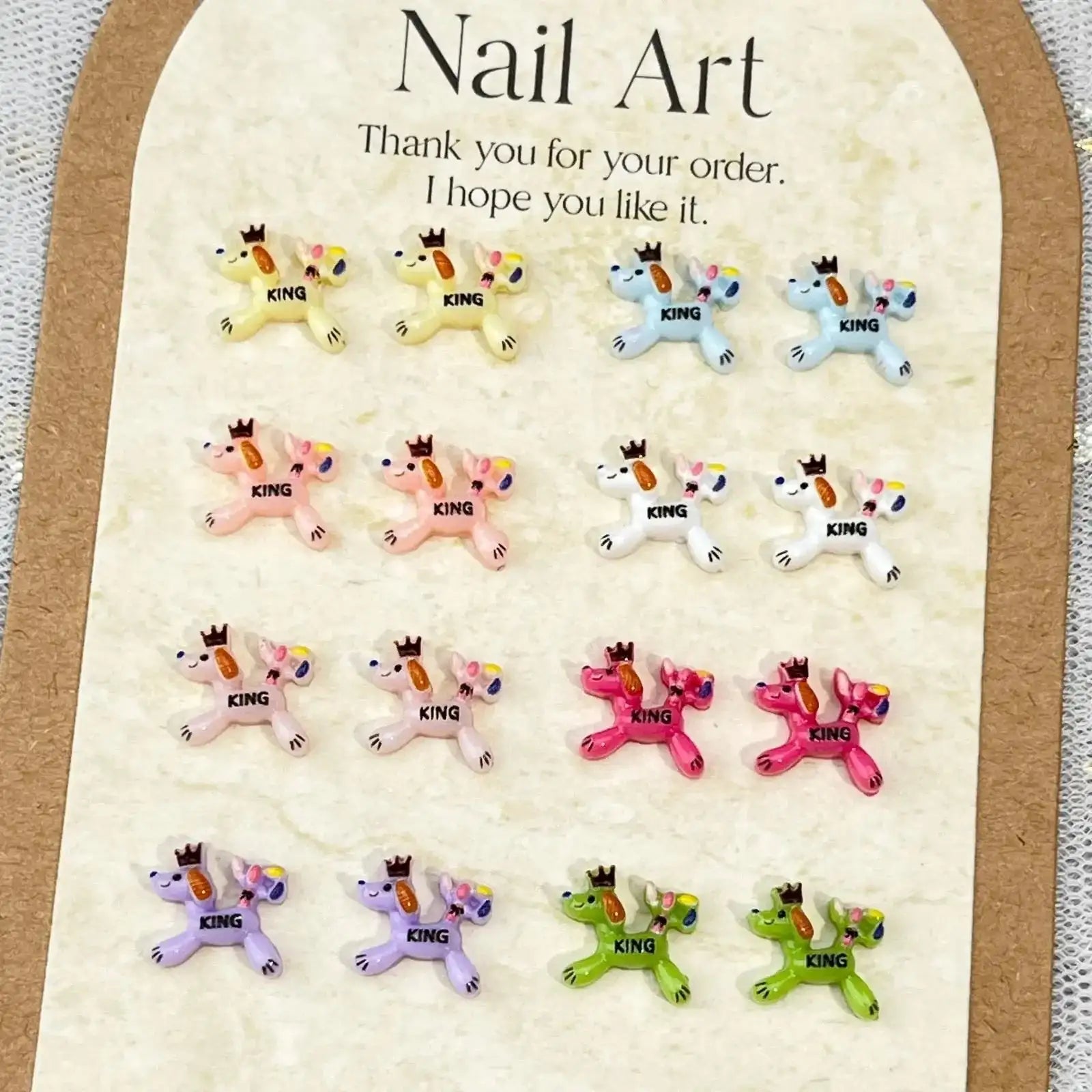FS10764-Mixed King dog Nail Charms -Zoe DIY Wholesale