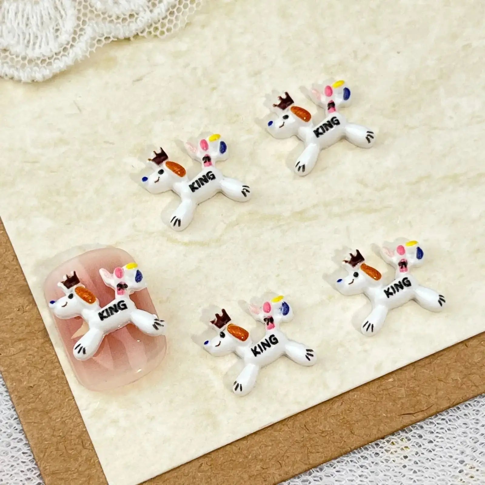 FS10764-Mixed King dog Nail Charms -Zoe DIY Wholesale