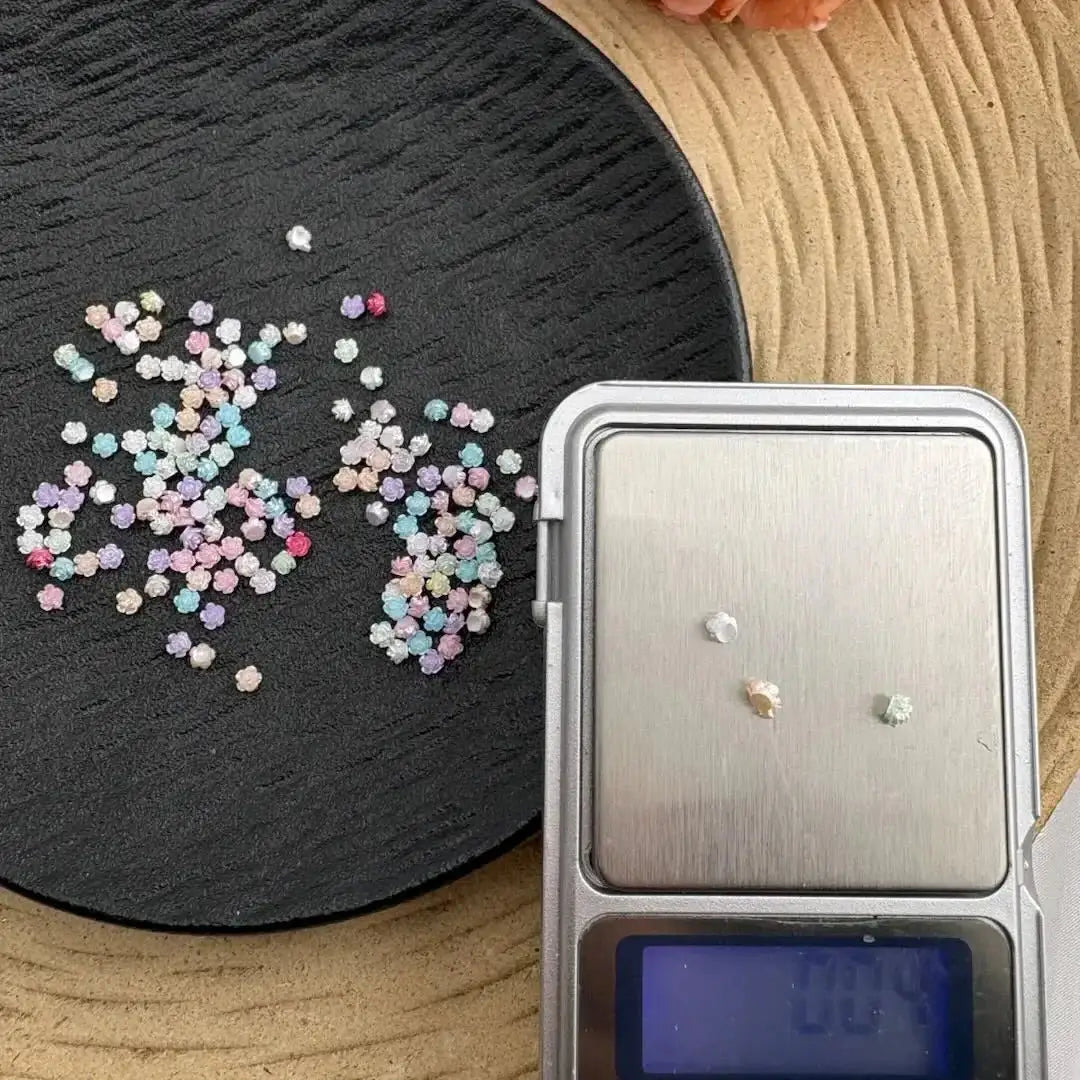 FS10767-Iridescent Mini Resin Rose Charms -Zoe DIY Wholesale