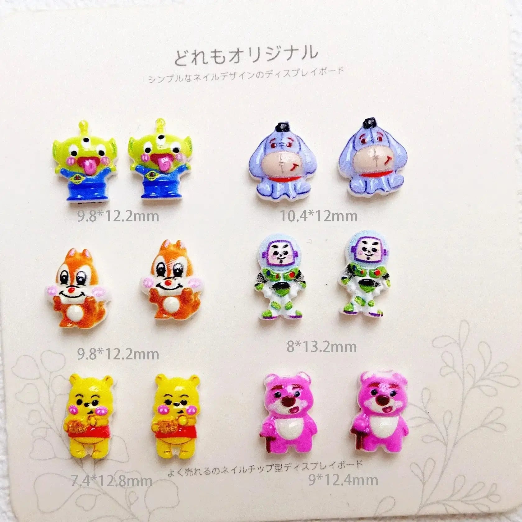 FS10779-Mixed Disney Character Acrylic Nail Charms -Zoe DIY Wholesale