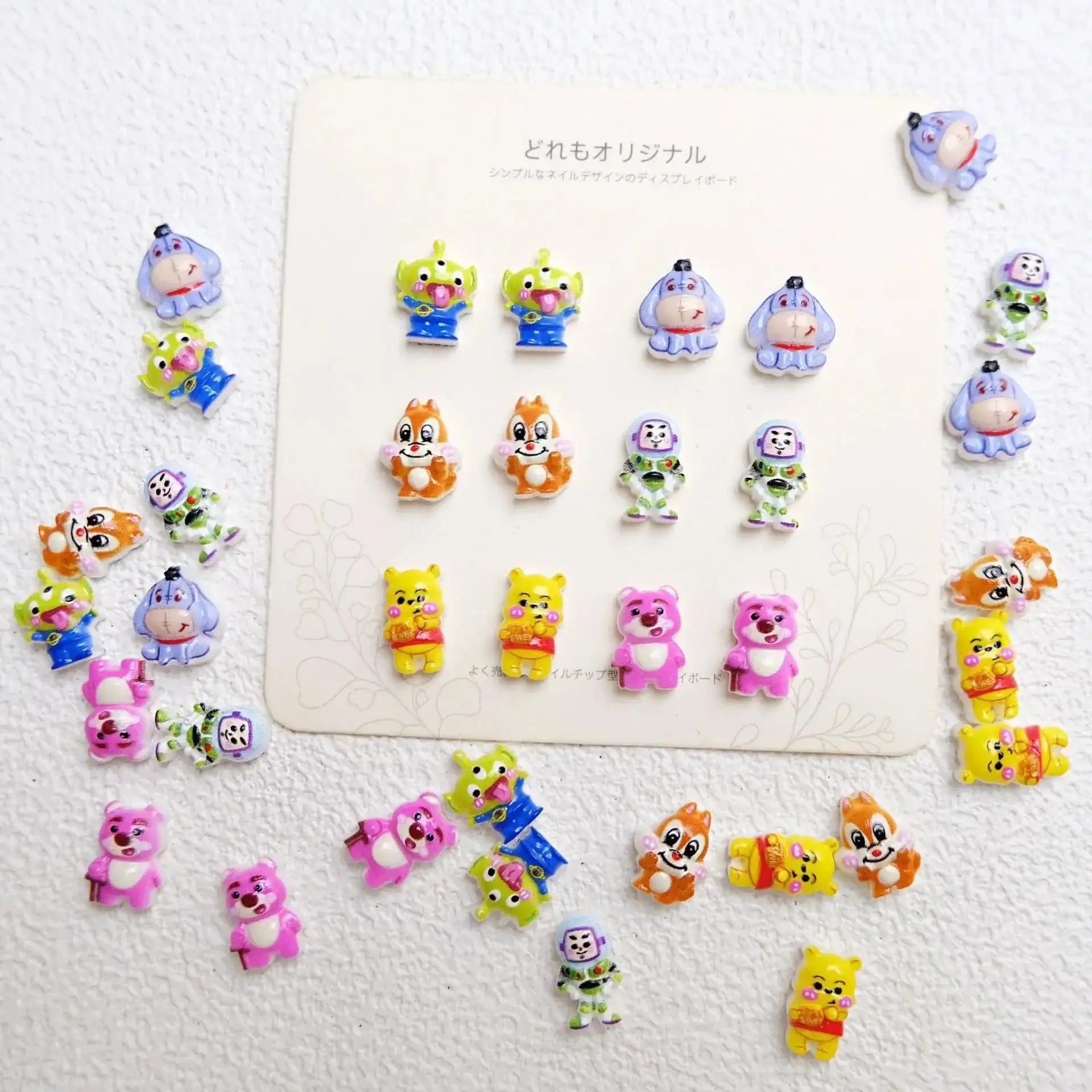 FS10779-Mixed Disney Character Acrylic Nail Charms -Zoe DIY Wholesale
