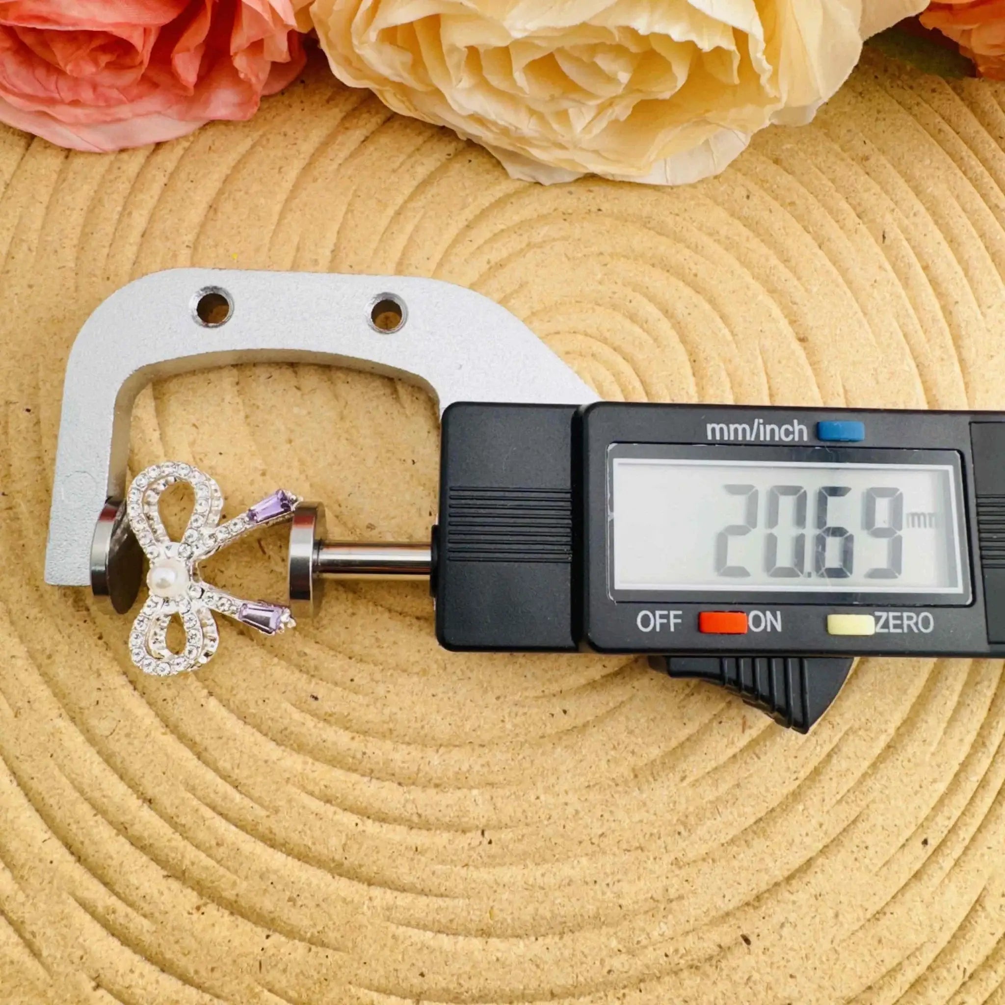 FS10783-About 21×26mm Mixed Color SparklingFancy Bow Metal Alloy Beads Fit For Beadable Pens Jewelry Making Keychain Jewelry Making -Zoe DIY Wholesale