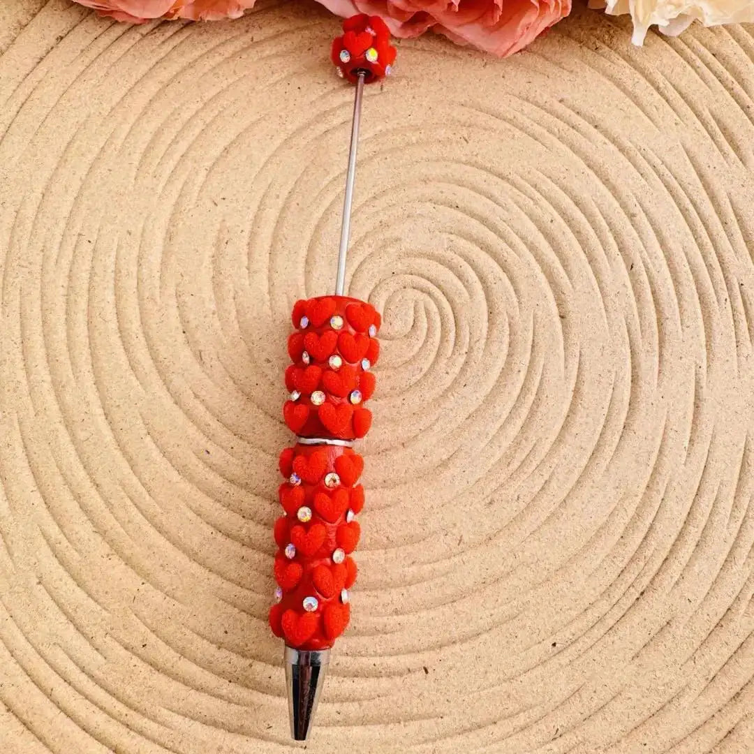 FS10811-Heart Fancy Beadable Pens -Zoe DIY Wholesale