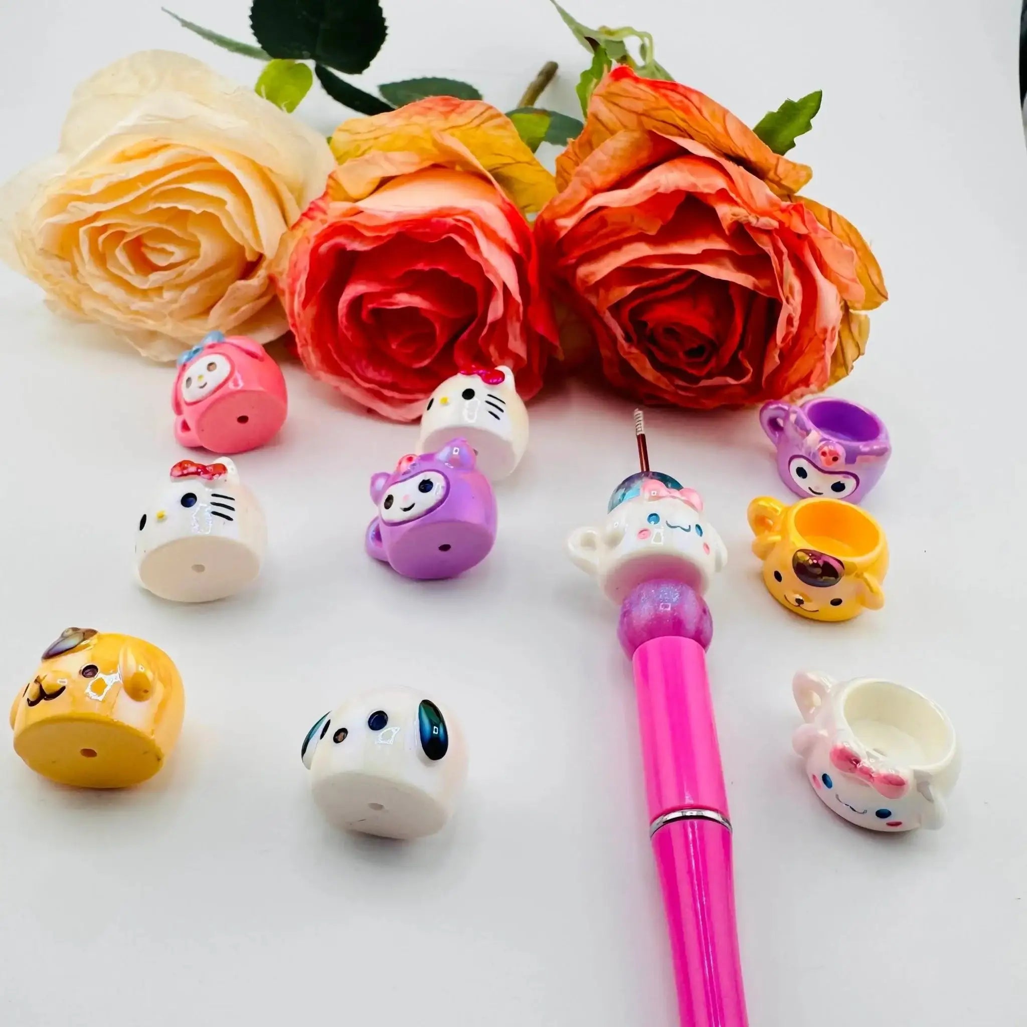 FS10894-Random Mixed UV Coating Sanrio Resin Beads Fit For Beadable Pens -Zoe DIY Wholesale