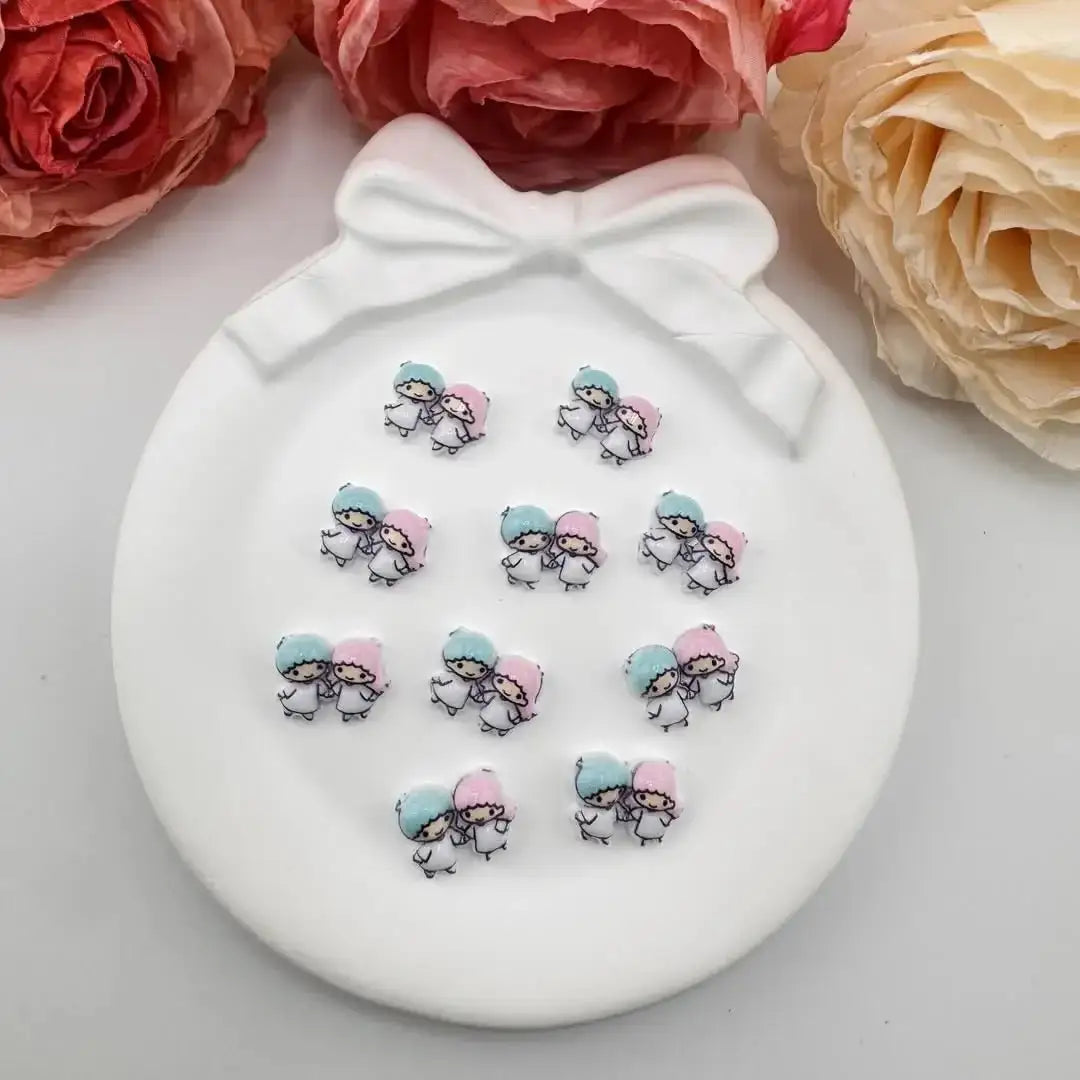 FS10924-About 10×13mm Twin Star Nail Charms -Zoe DIY Wholesale